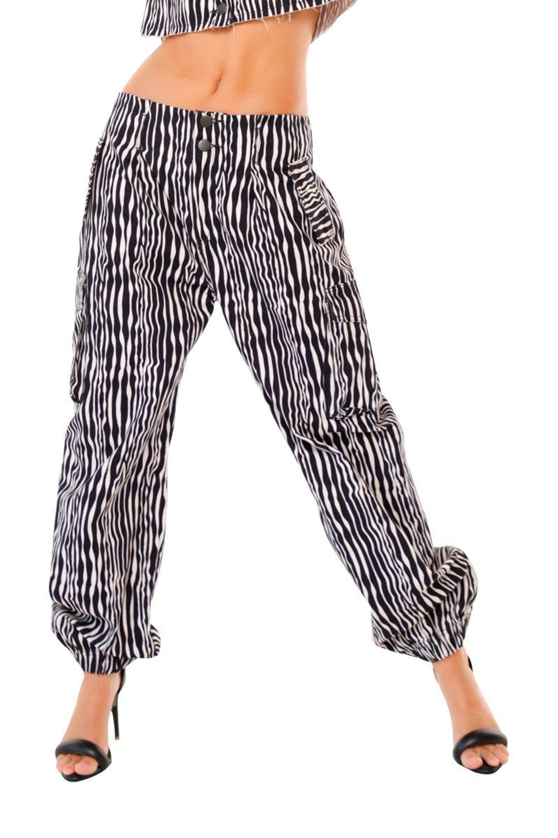 Pantalón Zebra Negro para mujer Helenos