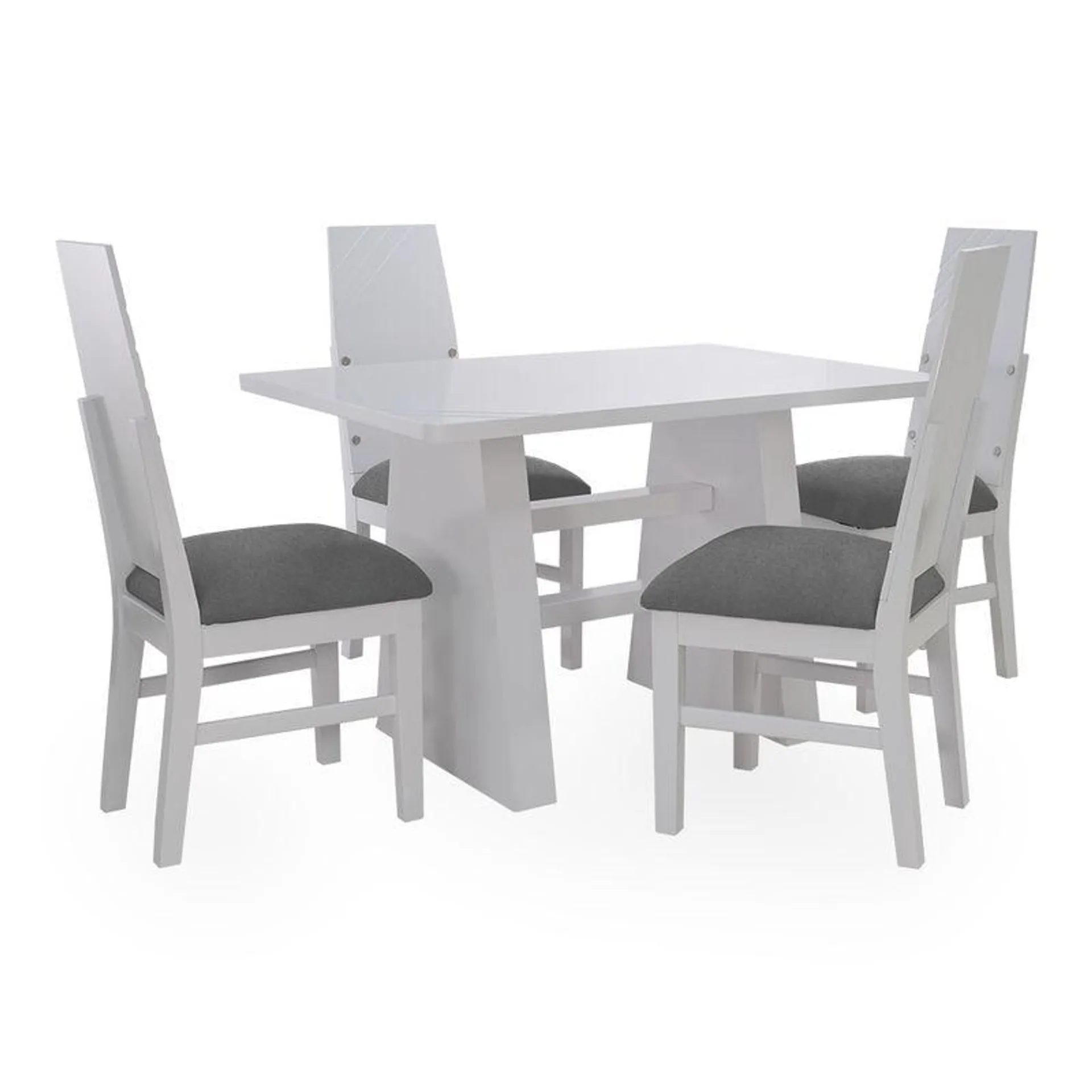 COMEDOR IBG BOSTON 4 PUESTOS BLANCO GRIS