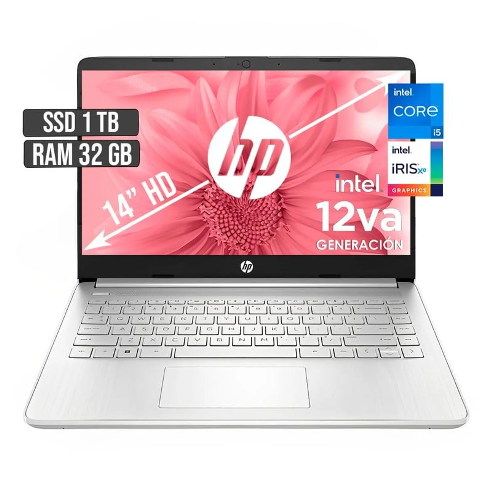 HP INTEL CORE I5-1235U SSD 1TB RAM 32GB INTEL IRIS Xe LED 14 HD.