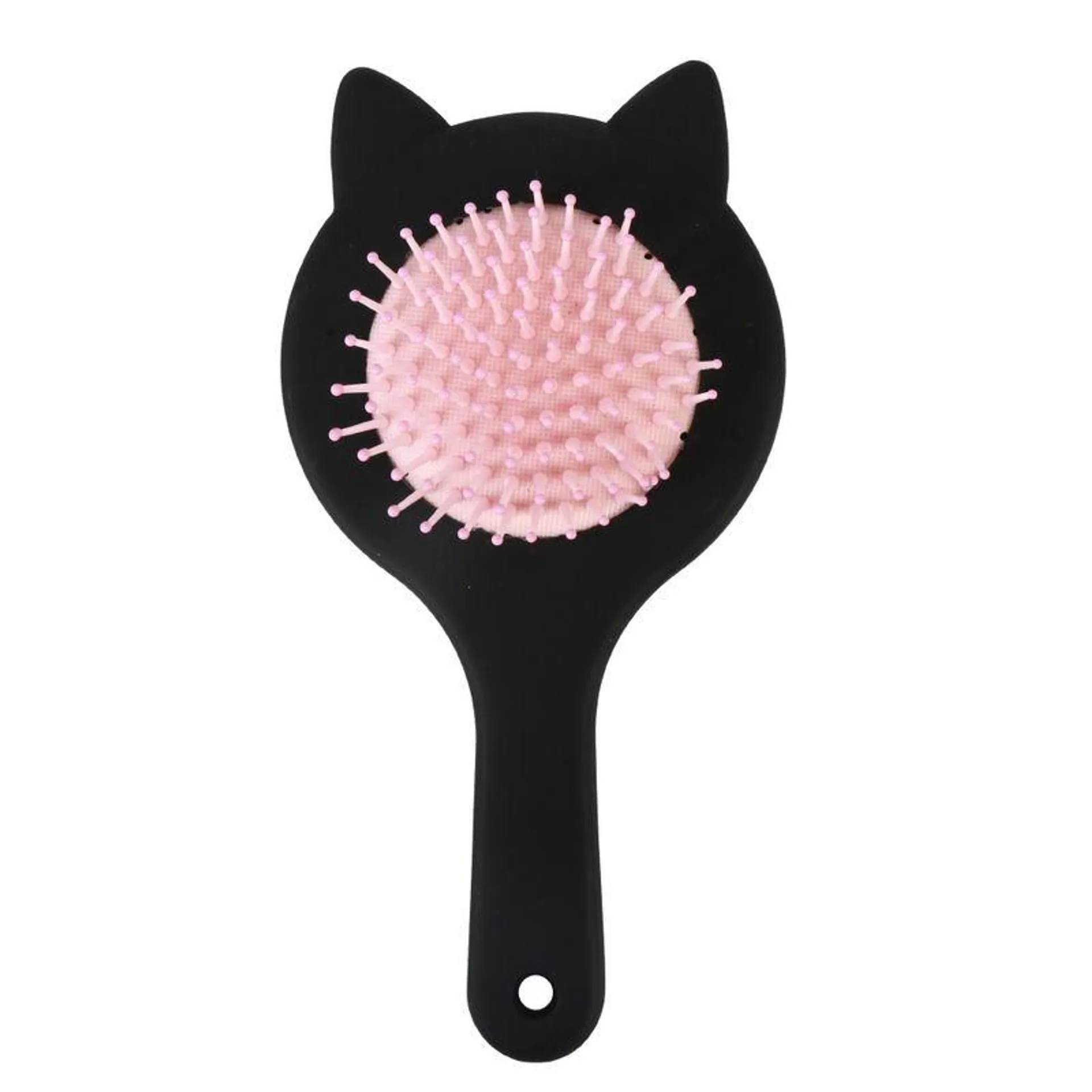 Cepillo Para Cabello, En Forma De Gato, Pequeño, Negro