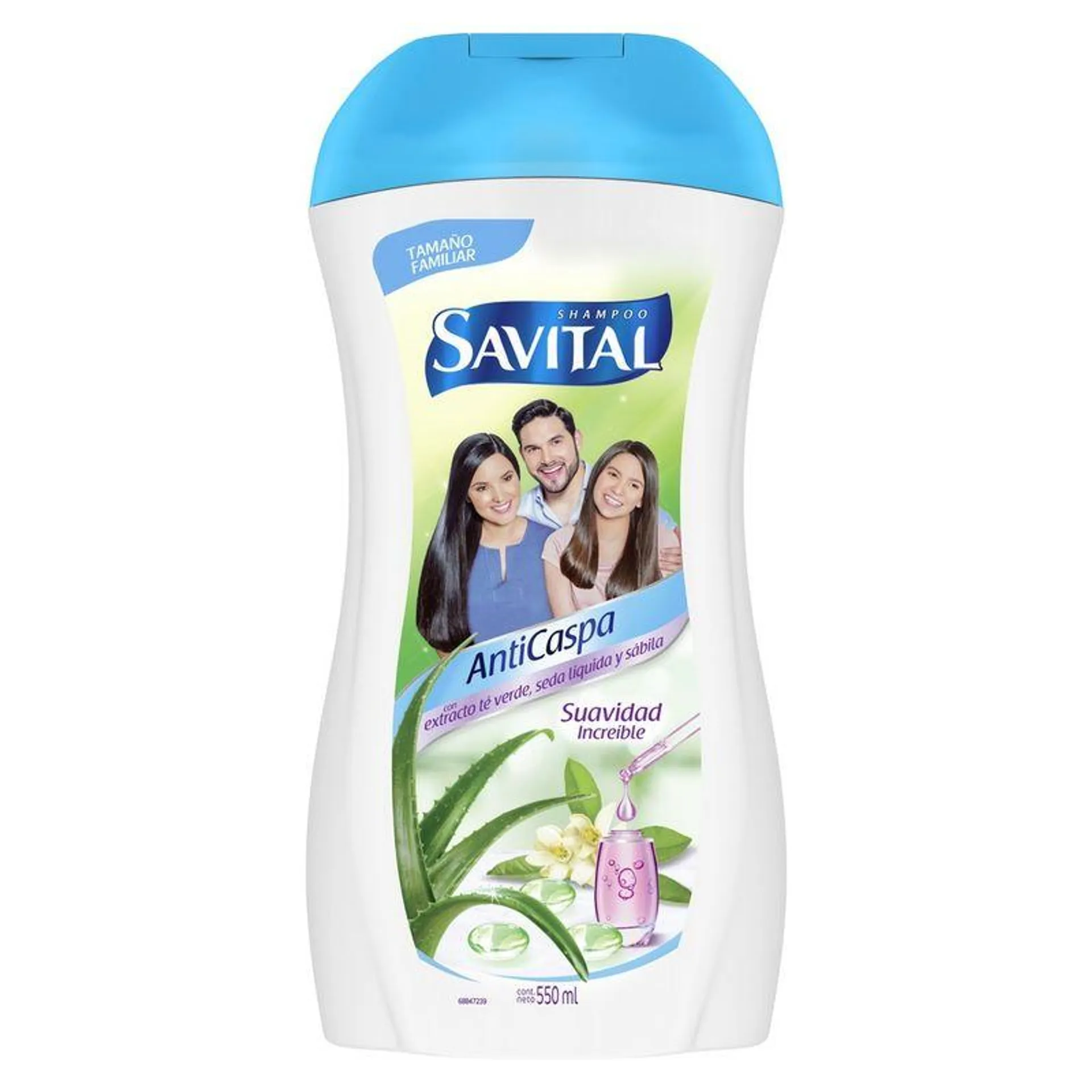 Shampoo Savital Anticaspa Te y Seda x 550ML