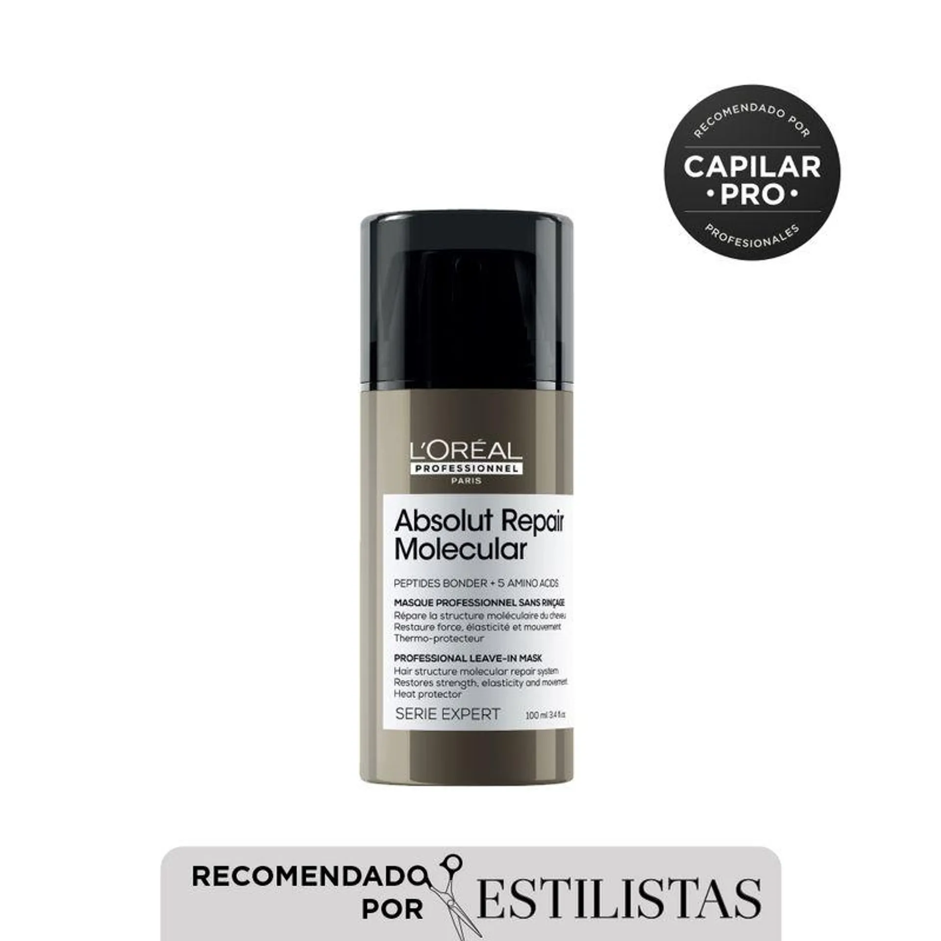 Mascarilla reparadora Leave-in Absolut Repair Molecular - Loreal professionnel