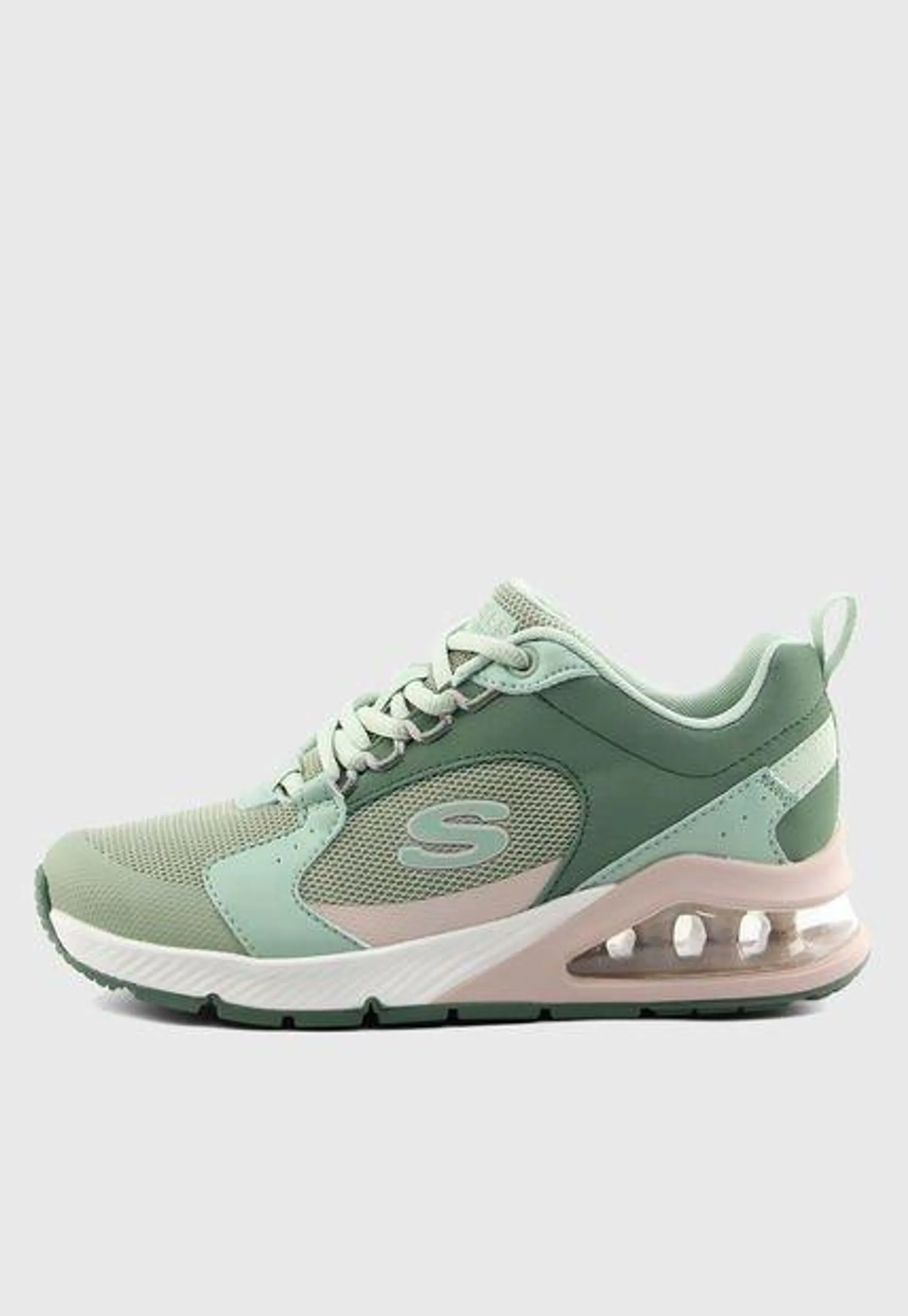 Tenis Lifestyle Verde-Verde Menta-Rosa Skechers Uno 2 - 90's 2