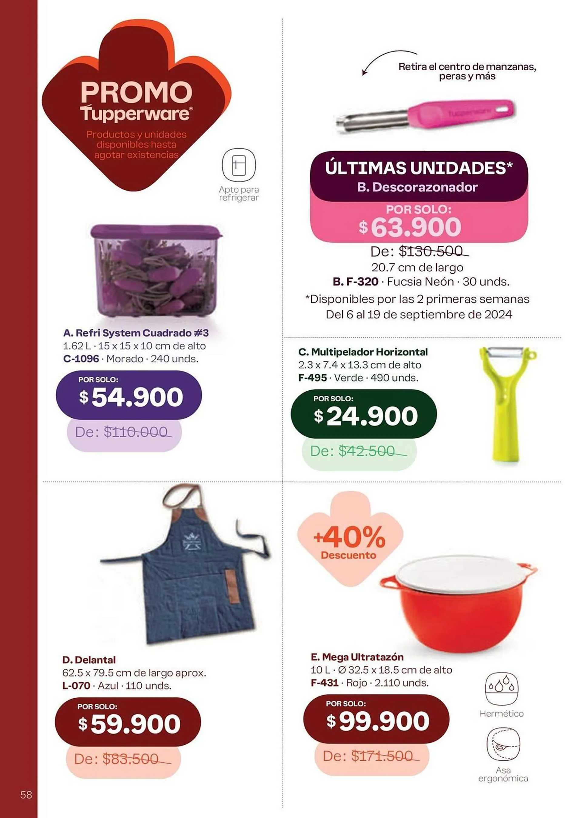 Catalogo de Catálogo Tupperware 6 de septiembre al 3 de octubre 2024 - Pag 58