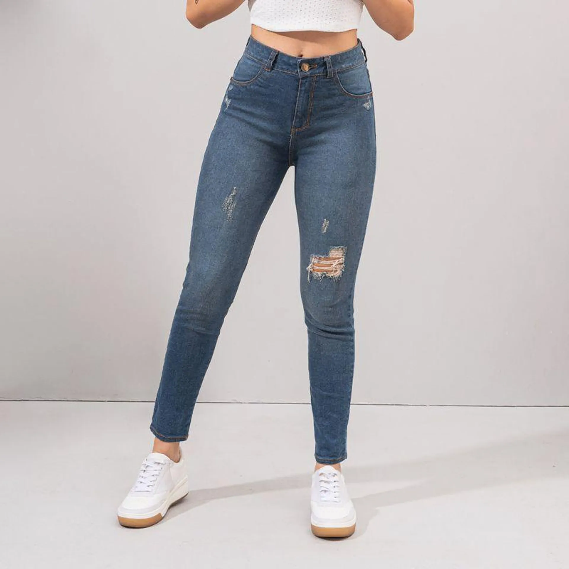 Jean Skinny Talle Alto Enga