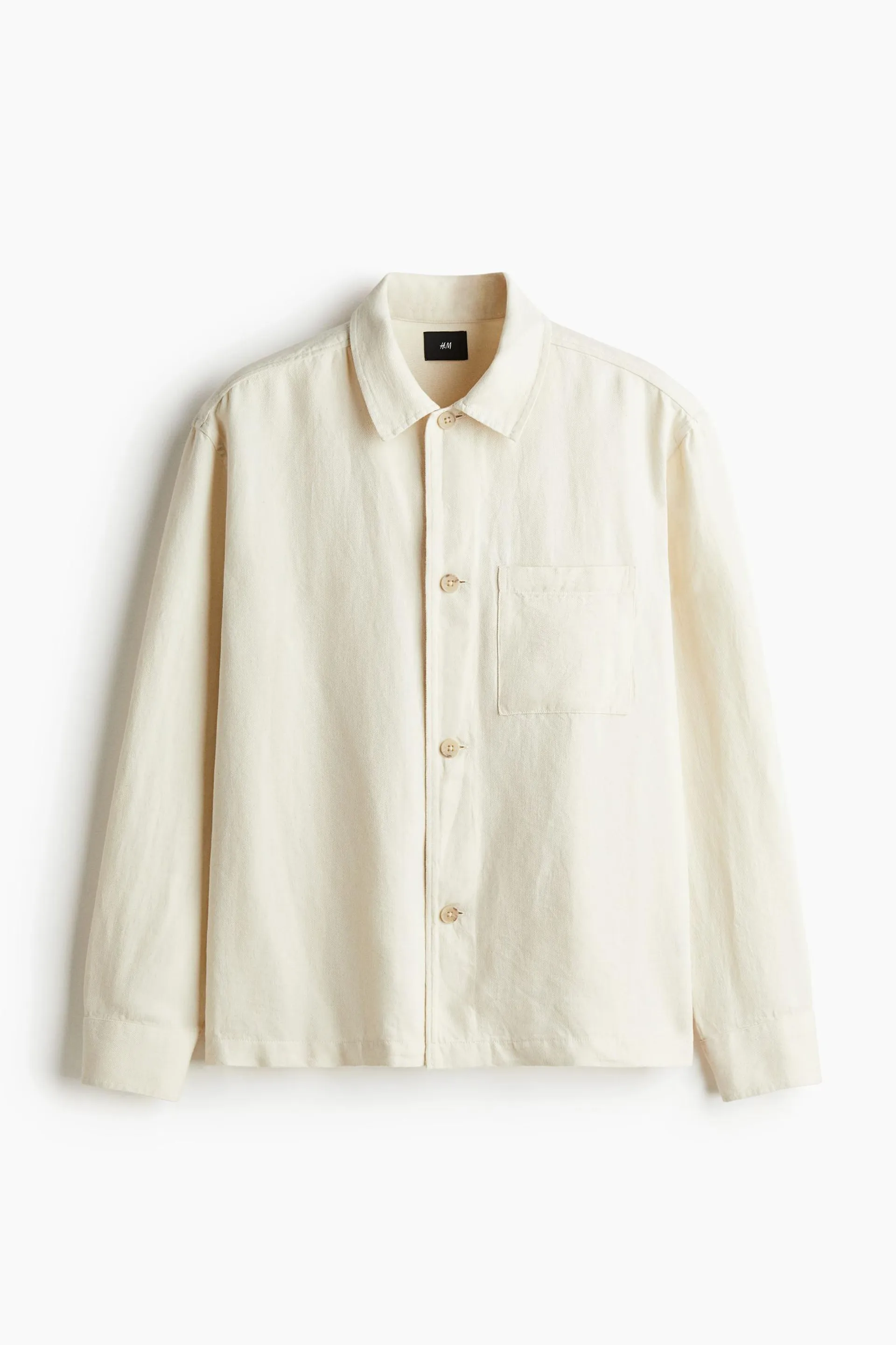 Sobrecamisa en mezcla de lino Regular Fit