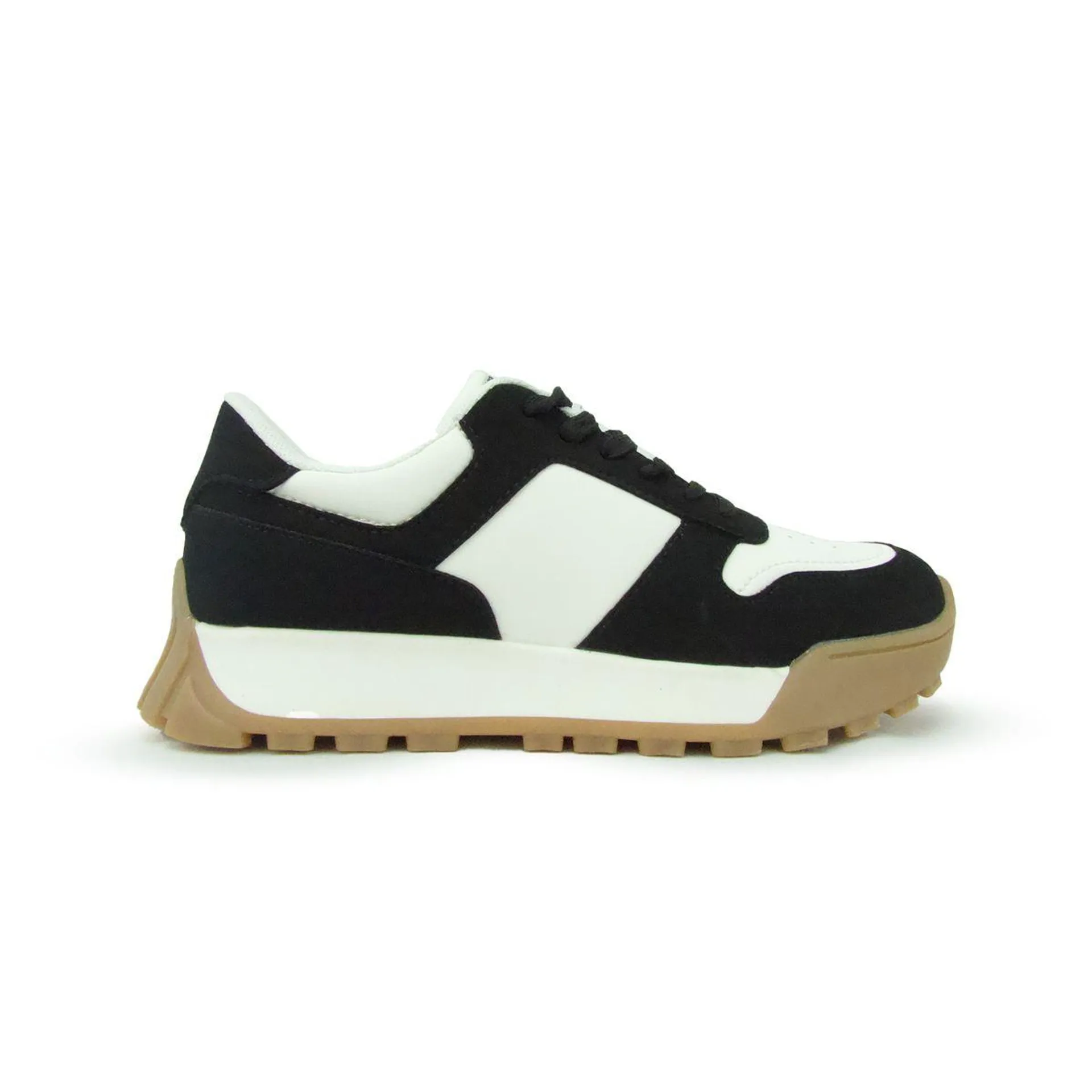 TENIS CASUAL NEGRO BLANCO CROYDON MUJER