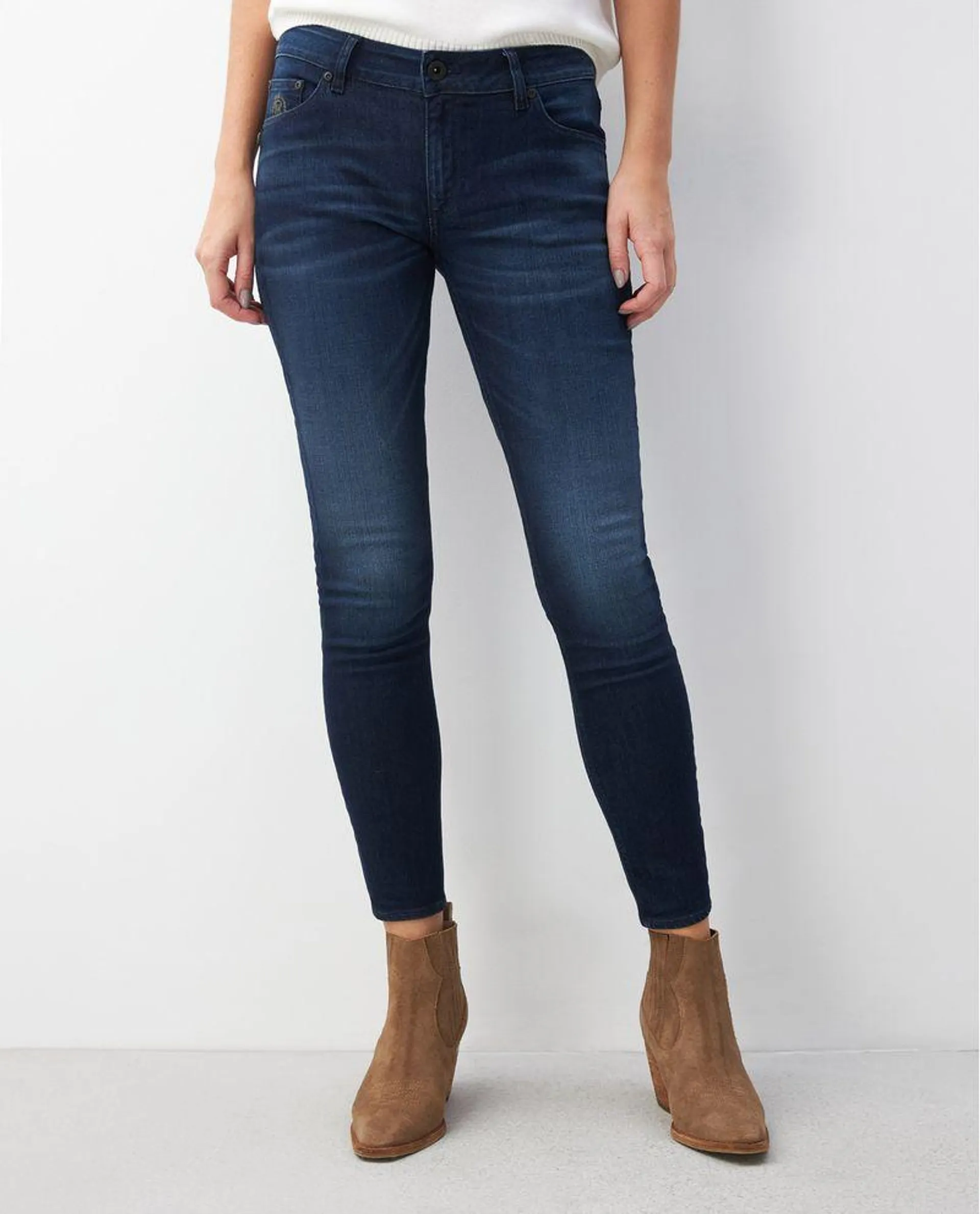 Jean de Mujer Rusty Pulse, Low Rise Bota Skinny - Azul Oscuro