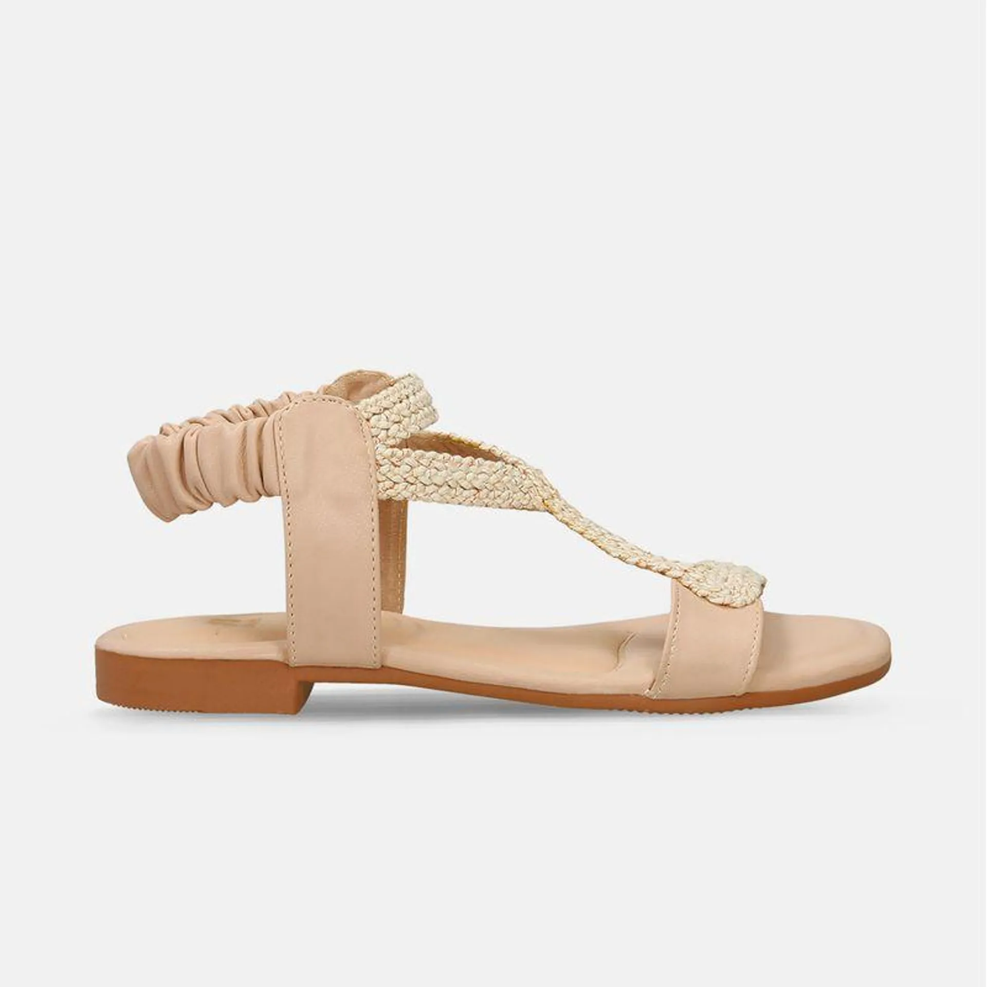 Sandalias Champaña Bata Jacobina Mujer