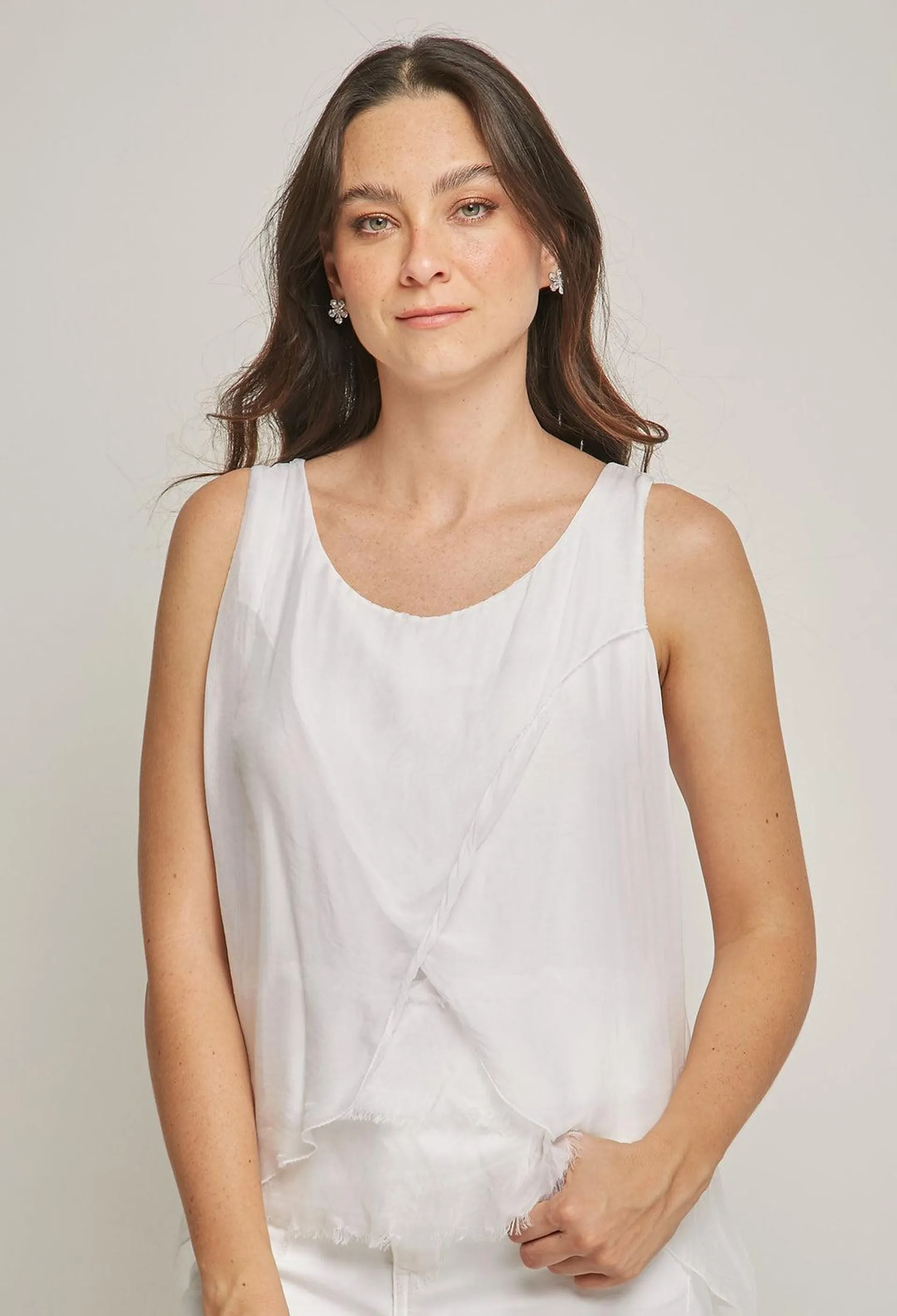 Blusa Seda Capas Mujer - SALE