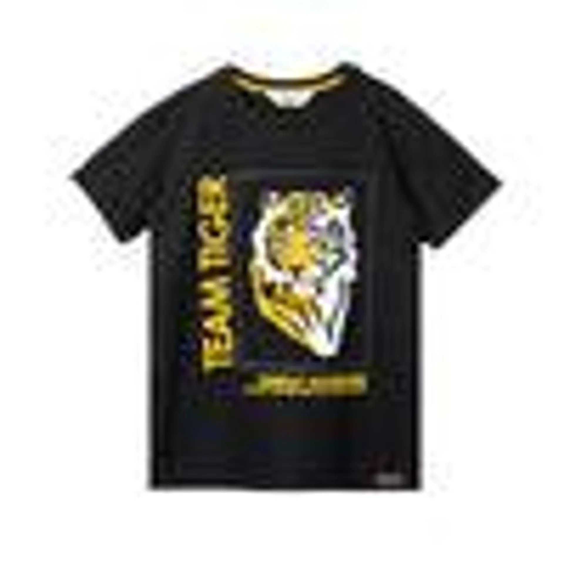 Camiseta manga corta negra con estampado de tigre para niño