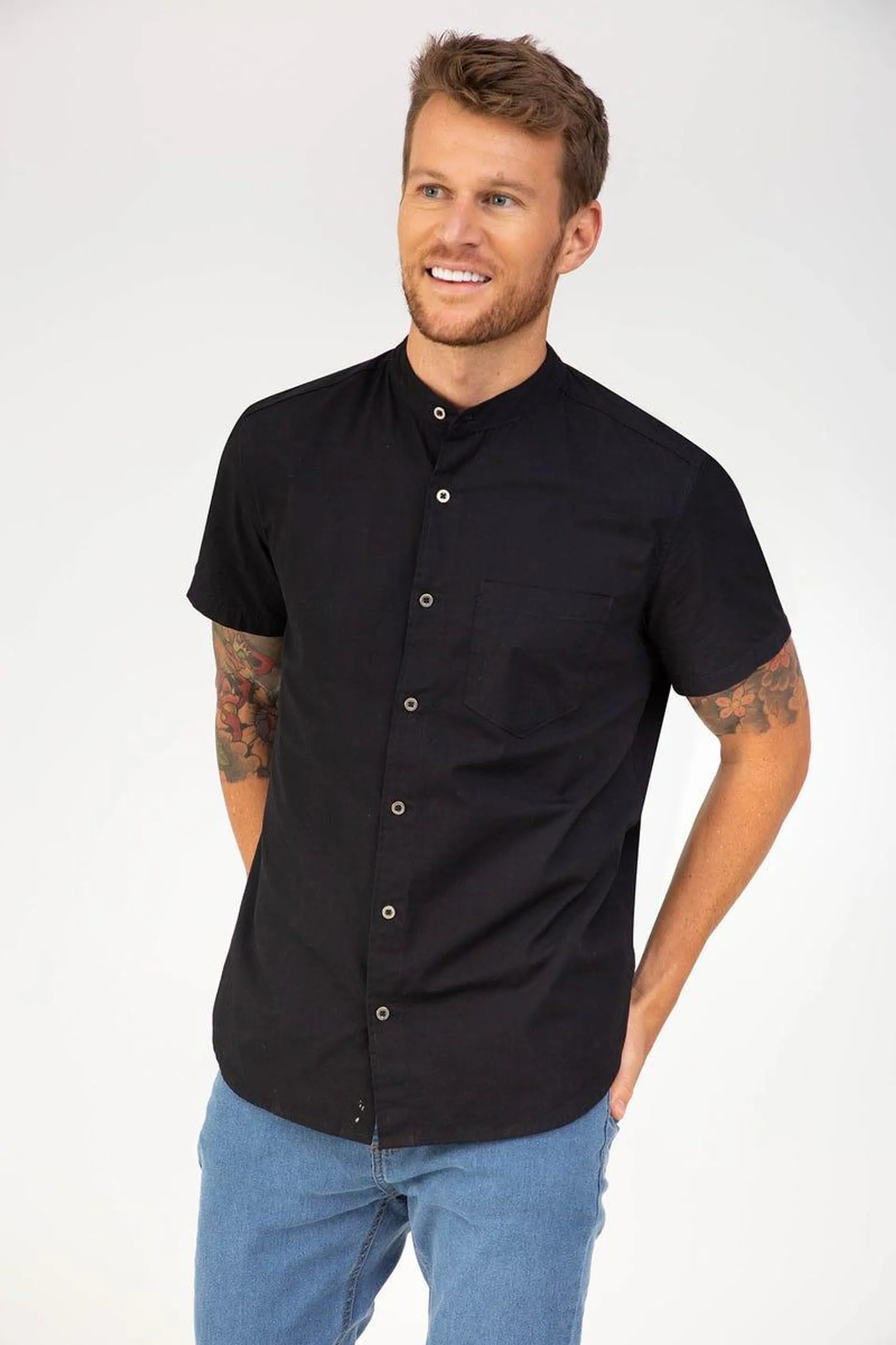 CAMISA MANGA CORTA Negro