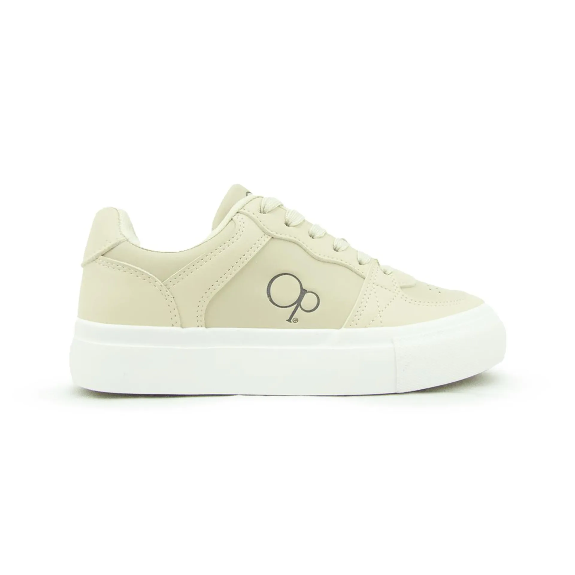 TENIS BEIGE OP MUJER