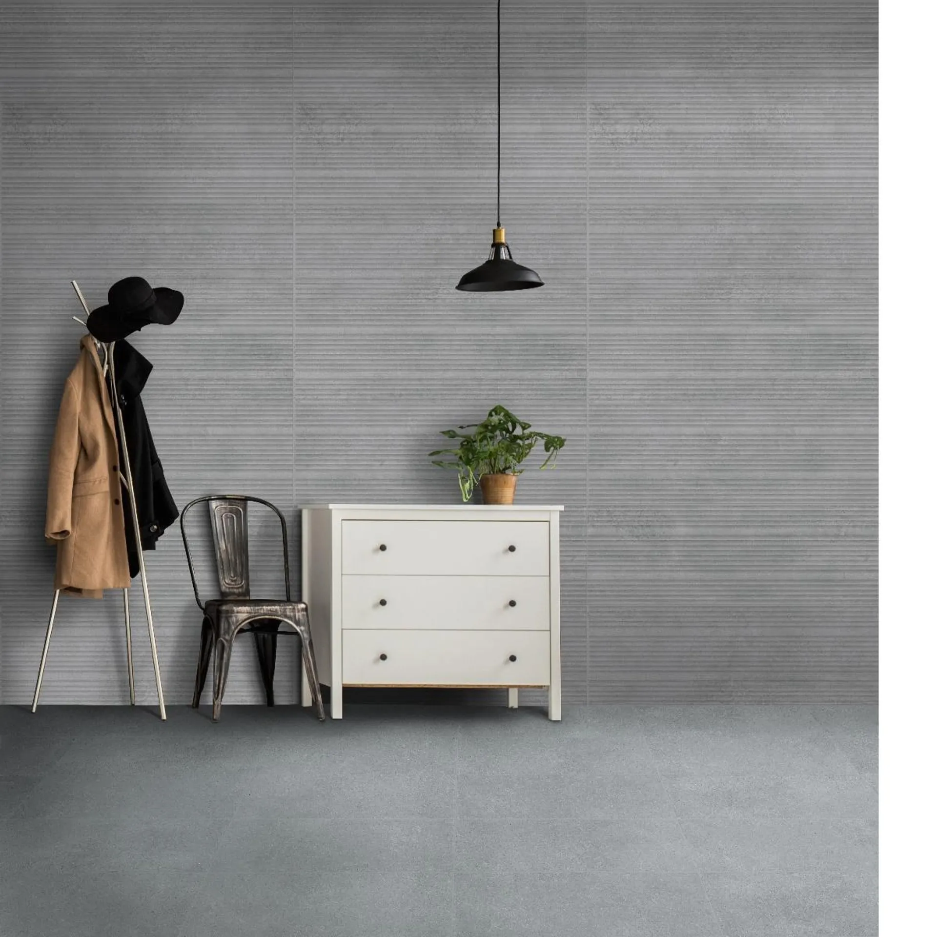 Piso Porcelanato West IN/OUT Gris Cara Diferenciada 31.2x61.3