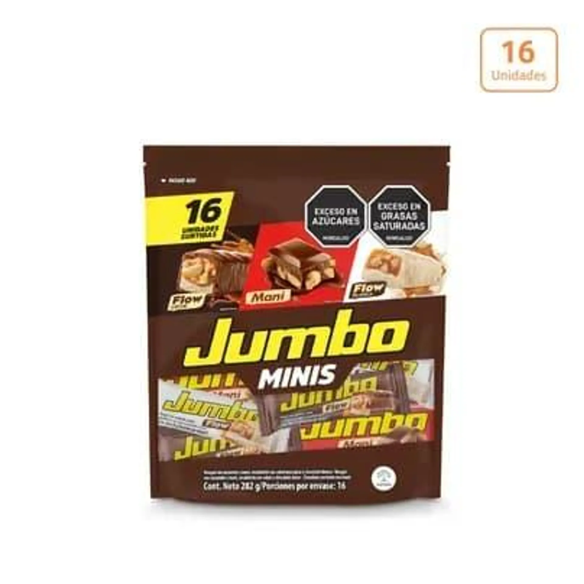 Bolsa Jumbo Minis Surtidas x 16 unds x 282 gr