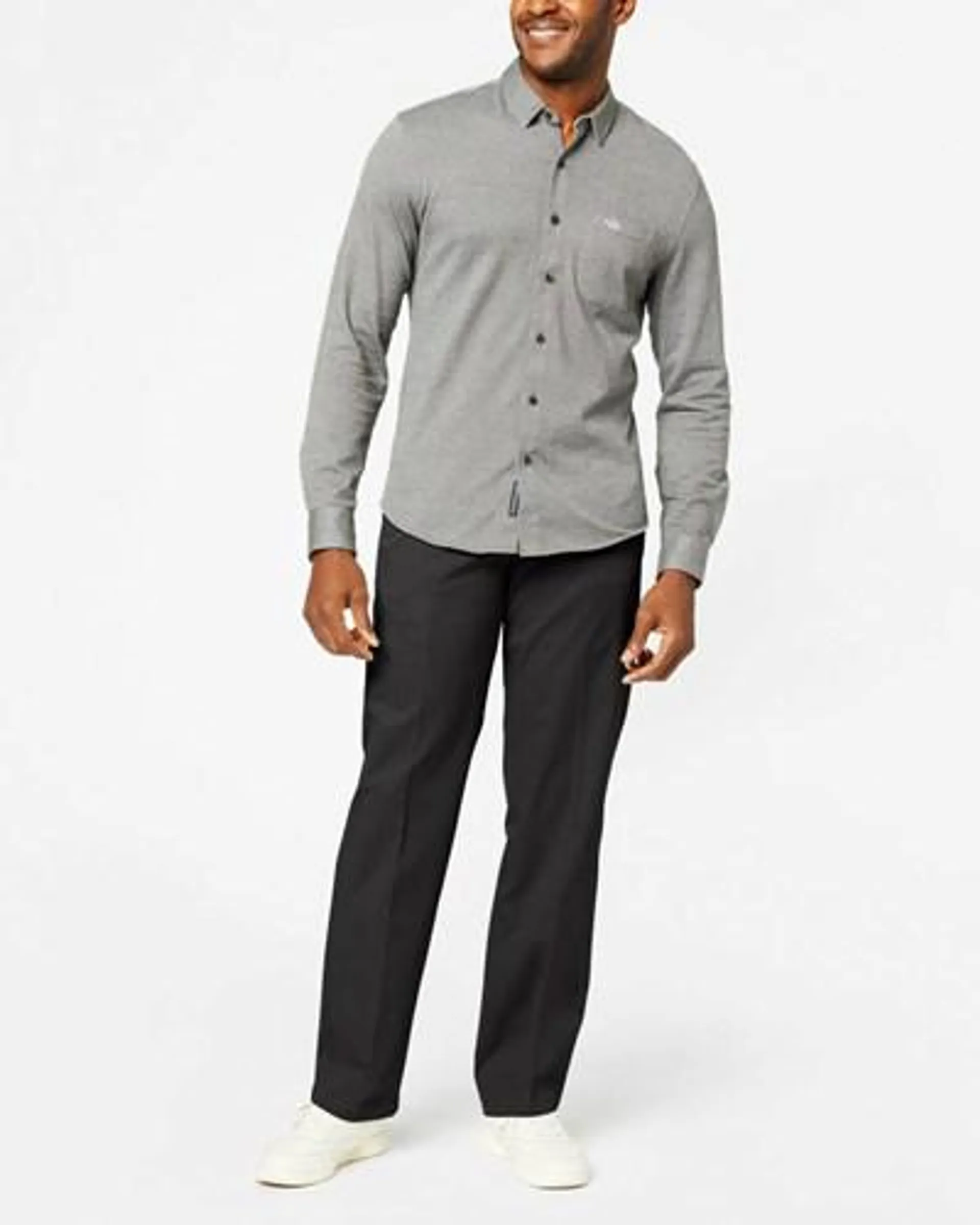 Pantalones Dockers Workday Khakis,Classic Fit Hombre Negras | XHJZB1963