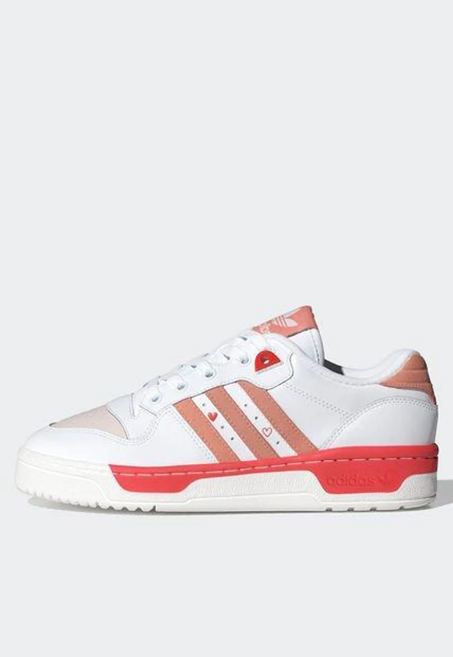 Tenis Lifestyle Blanco-Palo Rosa-Rojo adidas Originals Rivalry Low