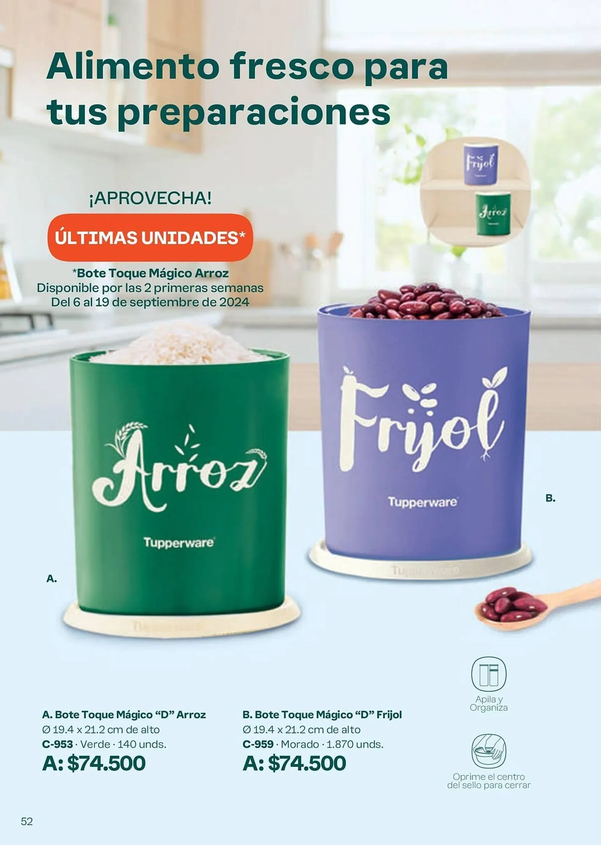 Catalogo de Catálogo Tupperware 6 de septiembre al 3 de octubre 2024 - Pag 52