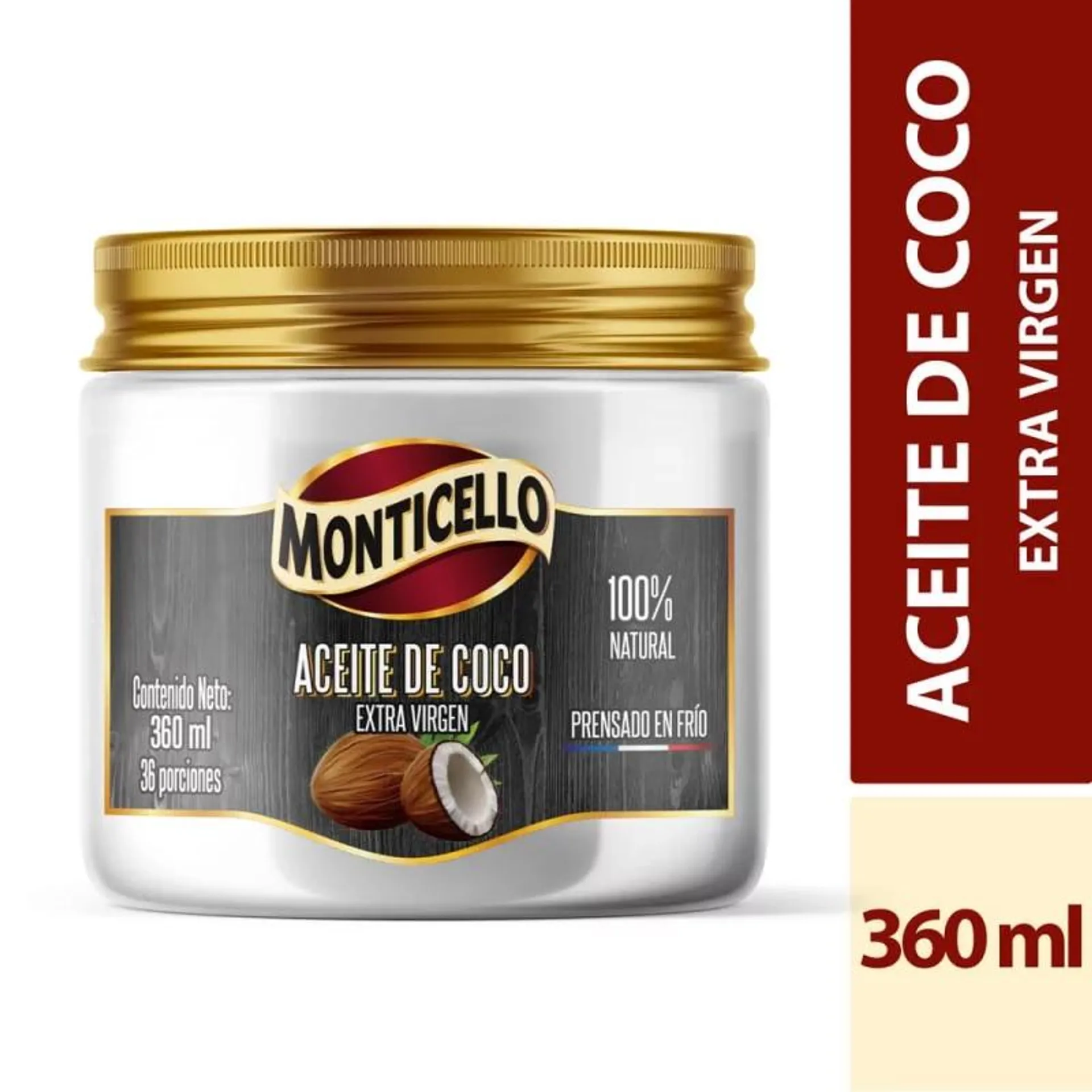 Aceite Monticello Coco Virgen x 360 ml