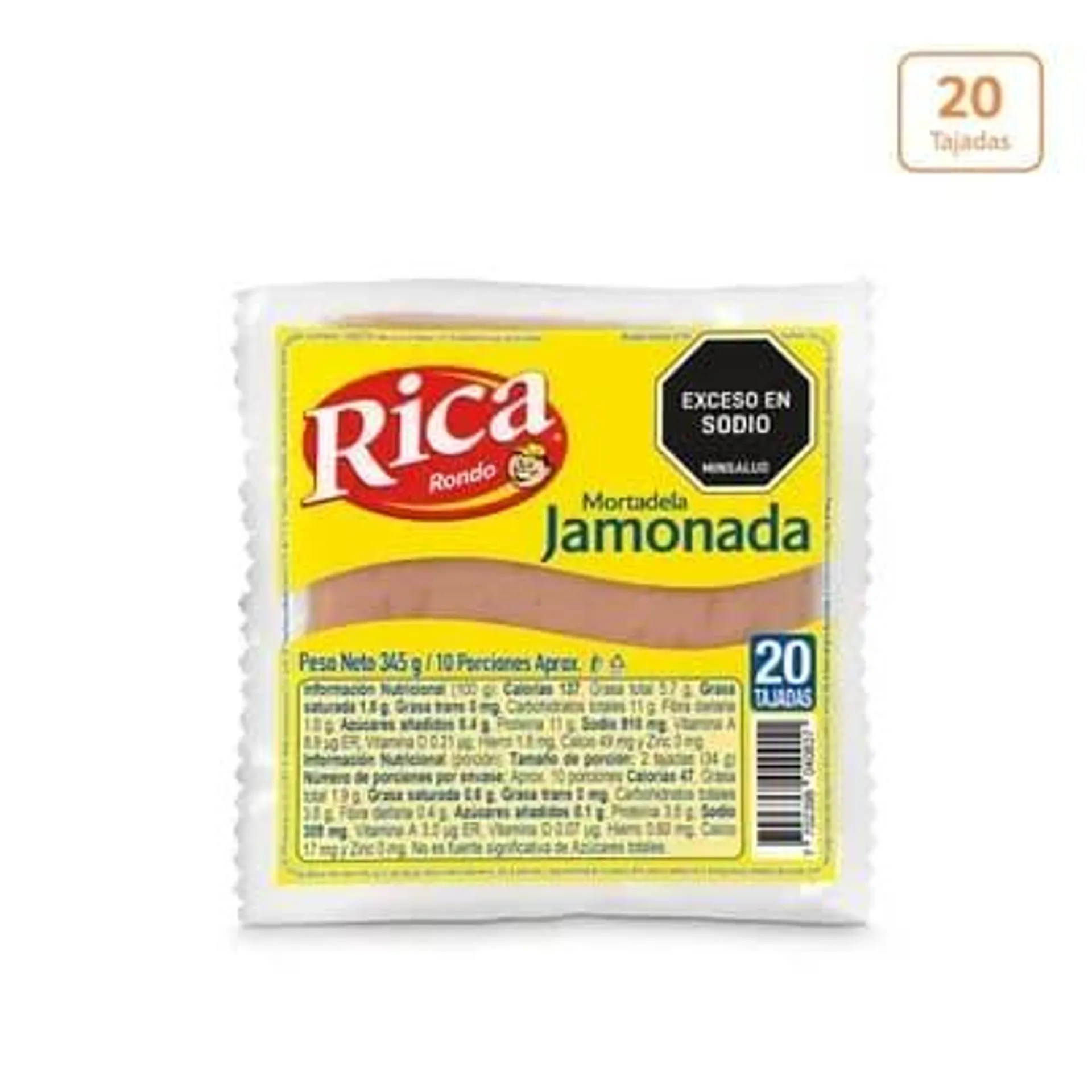 Mortadela Jamonada Rica x 345g