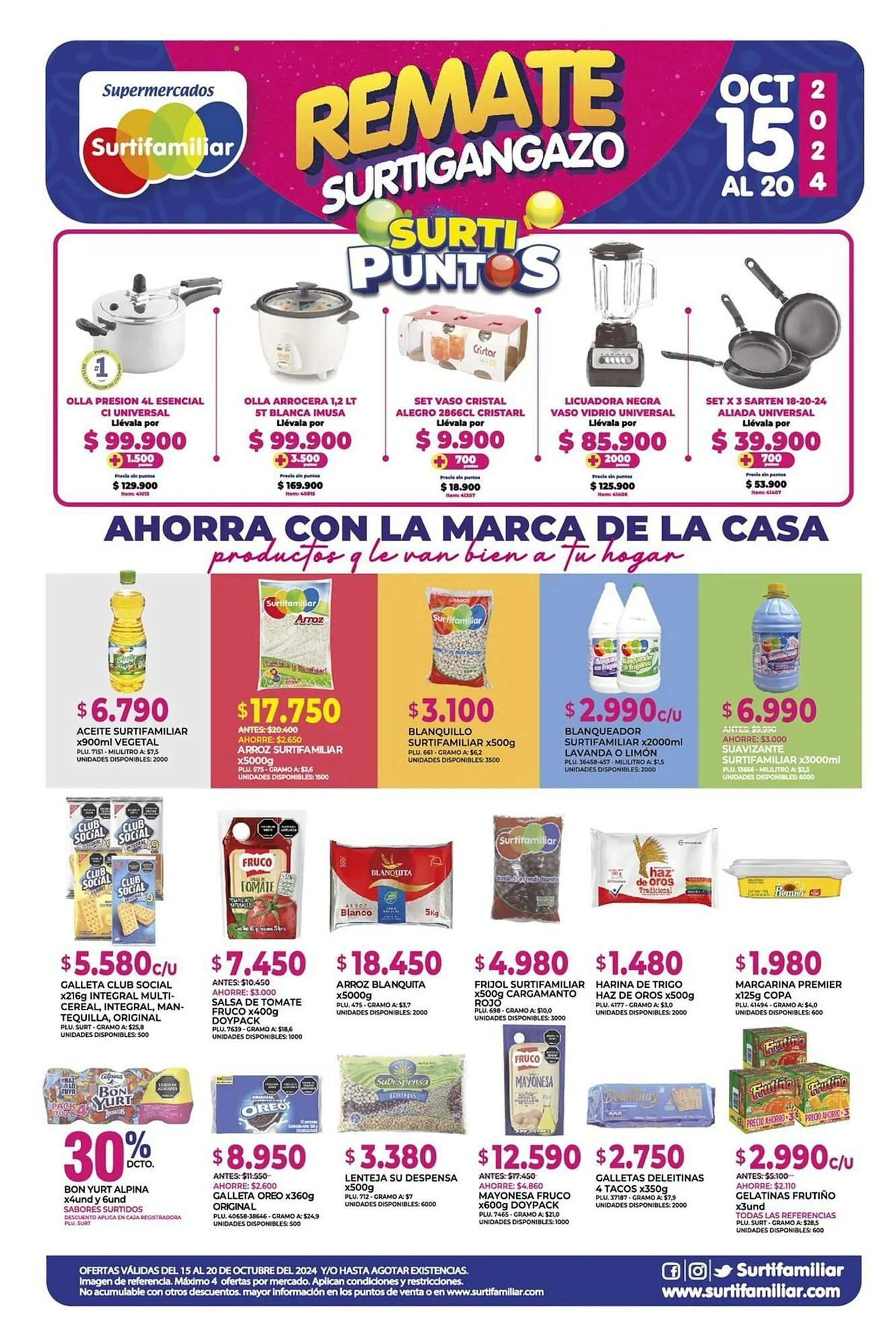 Catalogo de Catálogo Surtifamiliar 15 de octubre al 29 de octubre 2024 - Pag 1