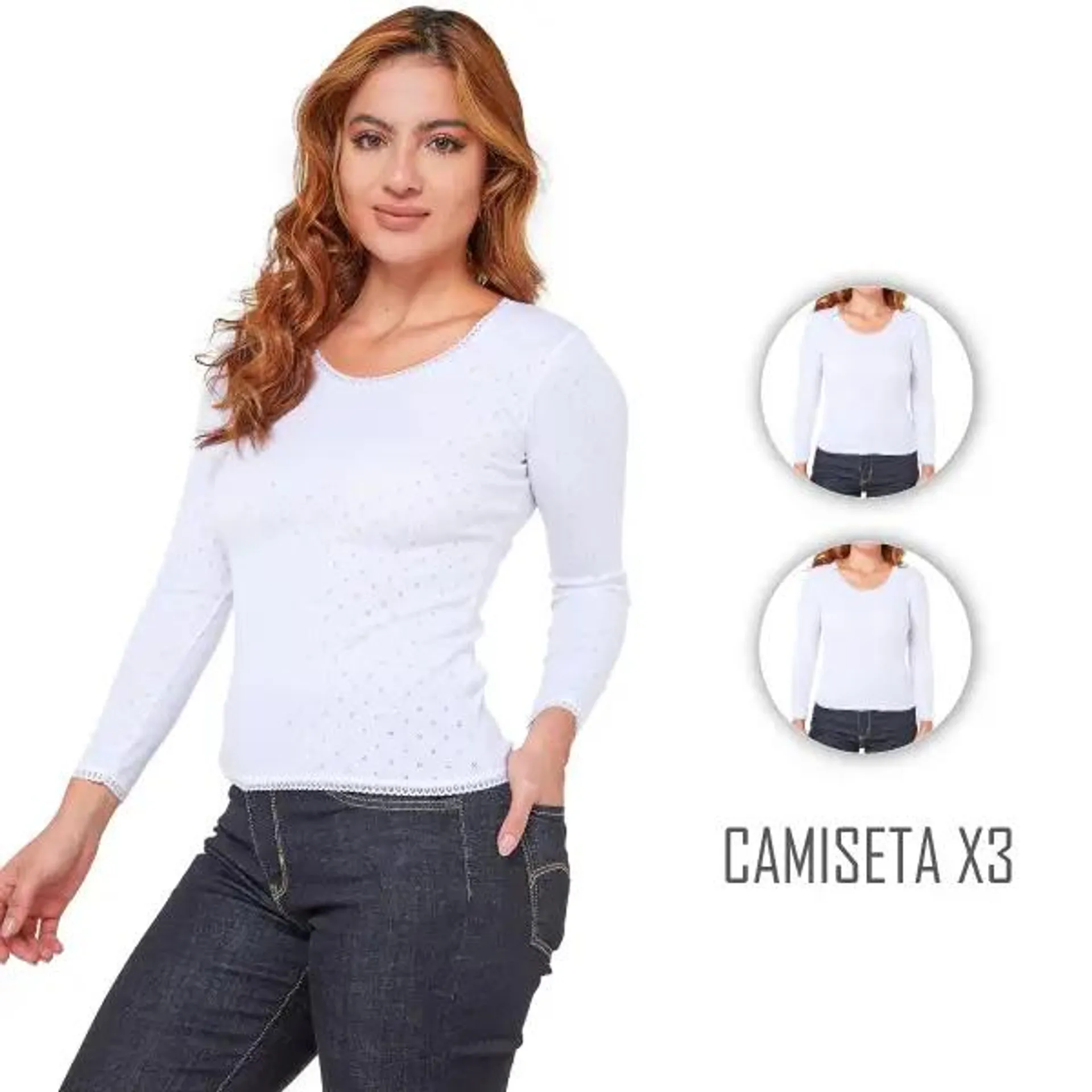 Combo X3 Camiseta Térmica Mujer