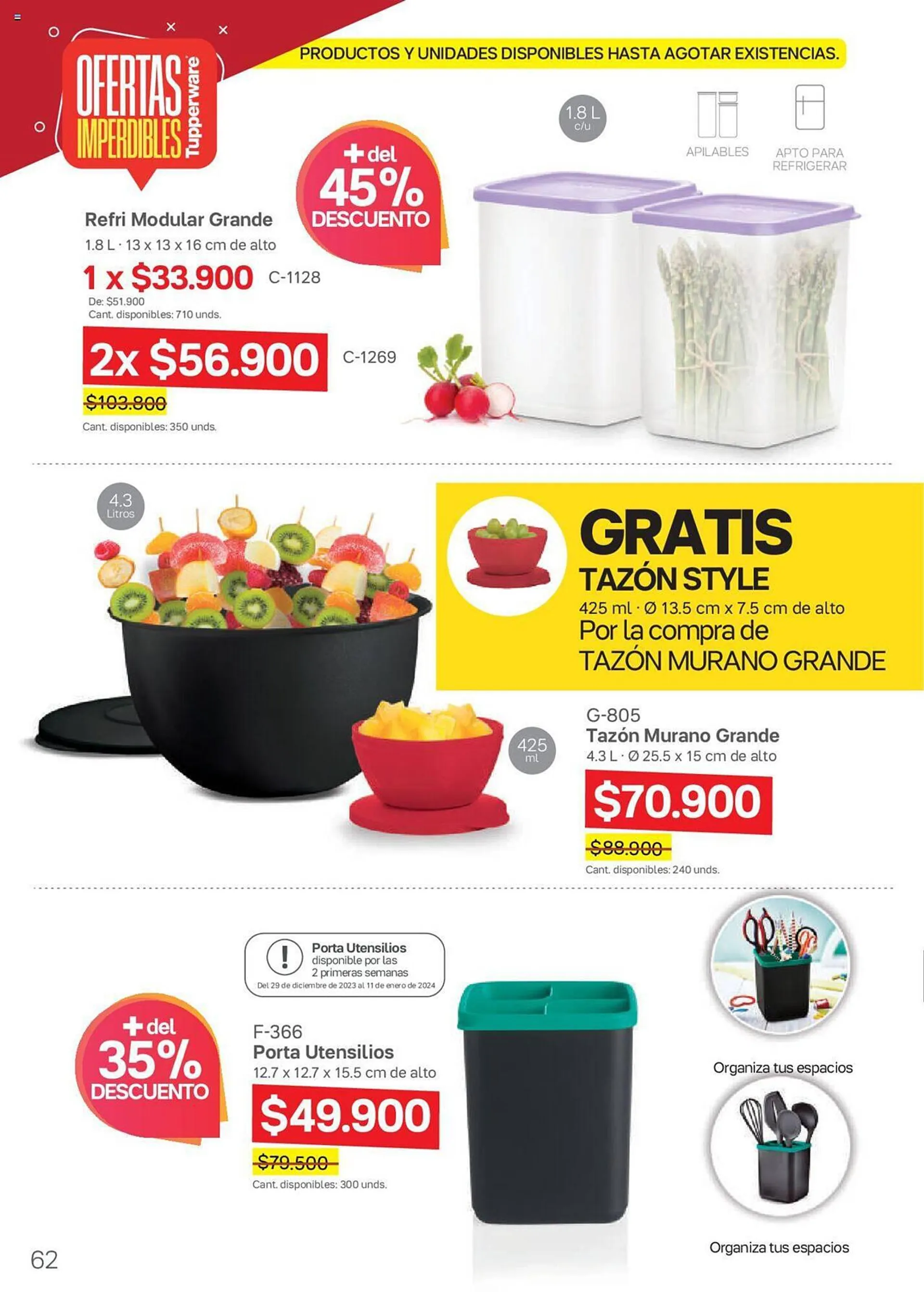 Catalogo de Catálogo Tupperware 29 de diciembre al 25 de enero 2024 - Pag 62