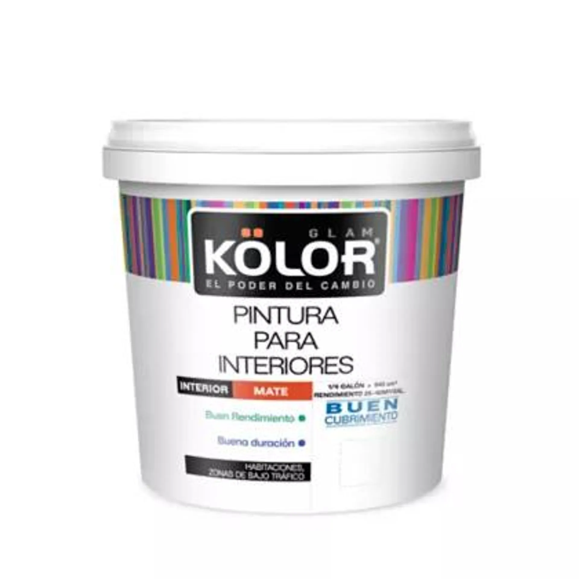 Pintura para Interior Blanco Mate 1/4 Galón