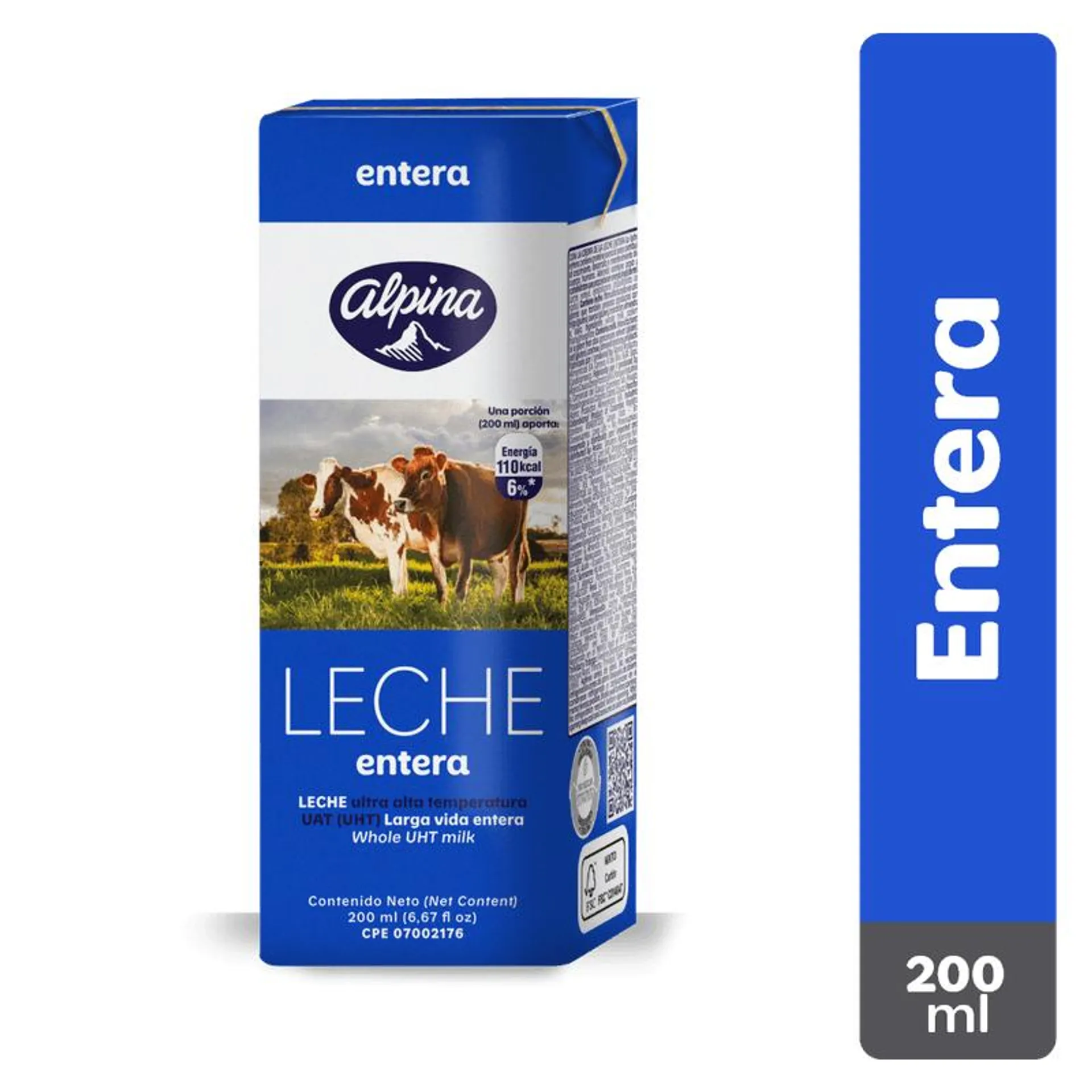 LECHE ENTERA UHT ALPINA x 200ML