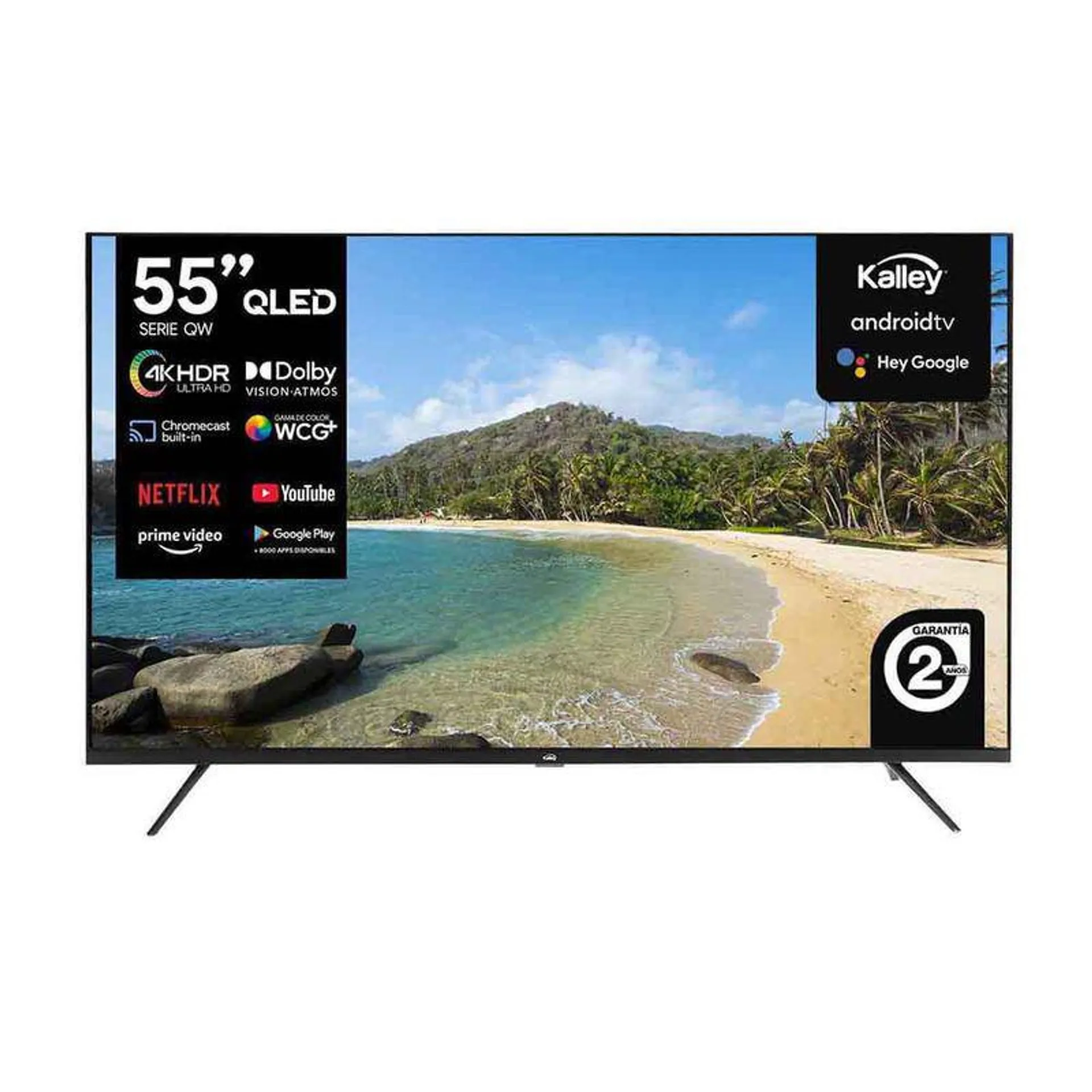 Televisor KALLEY 55 Pulgadas QLED Uhd4K Smart TV KATV55UHDQW