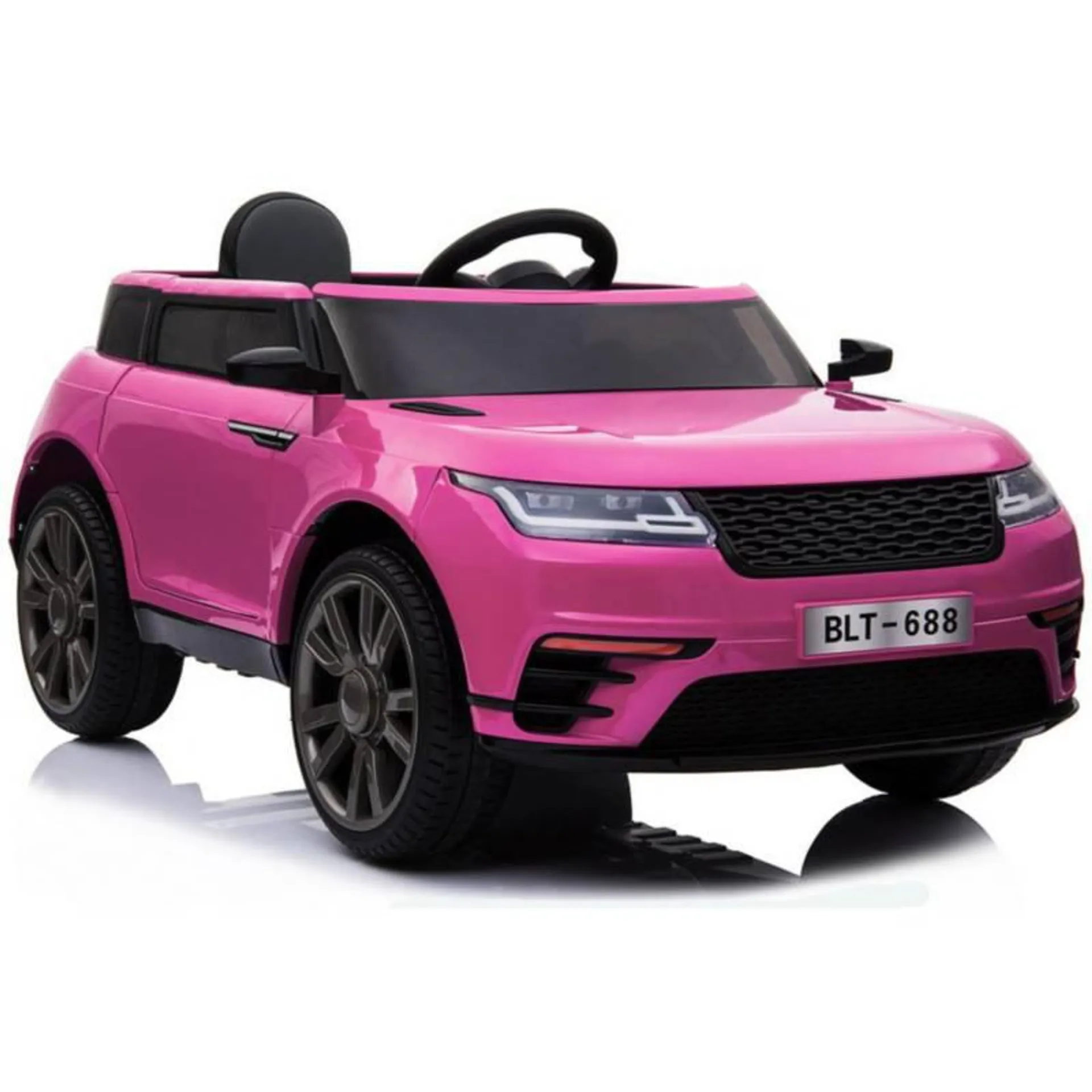 Carro moto electrico niños land rover llanta caucho ctrol 12v - fucsia