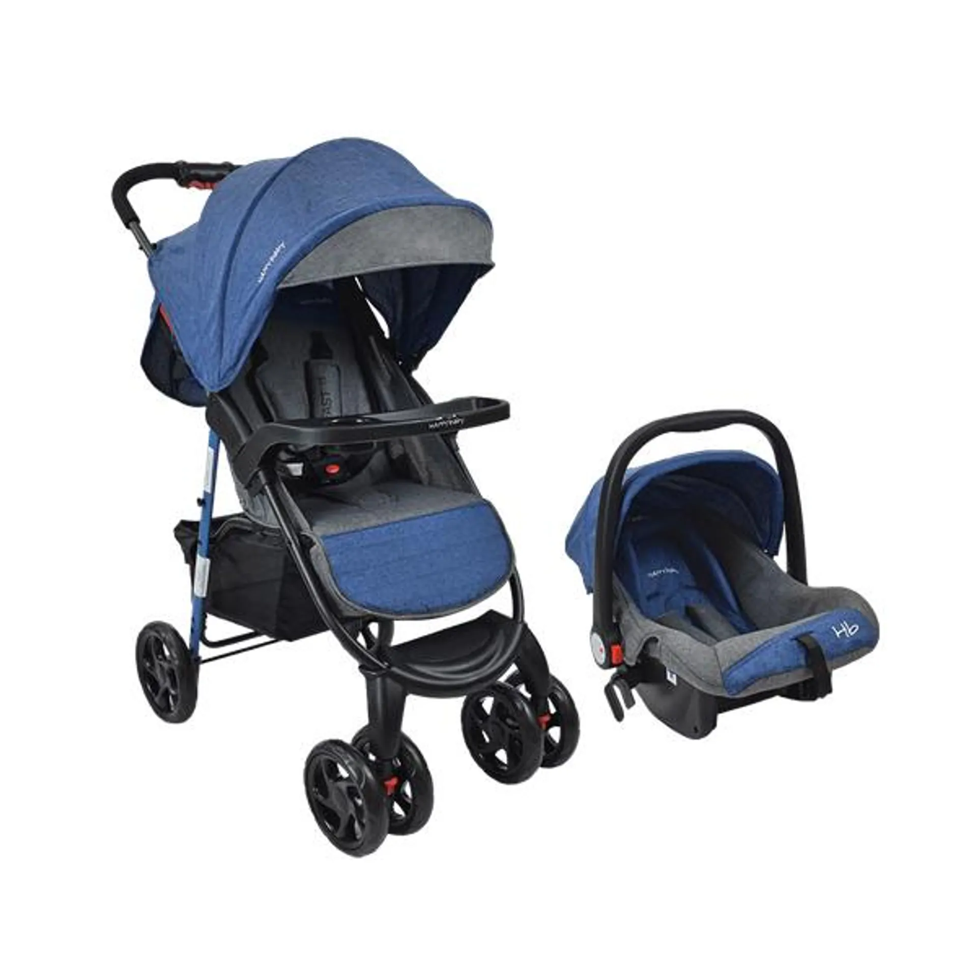 Coche Travel System para Bebé Fast Ts con Portabebé Azul - Happy Baby