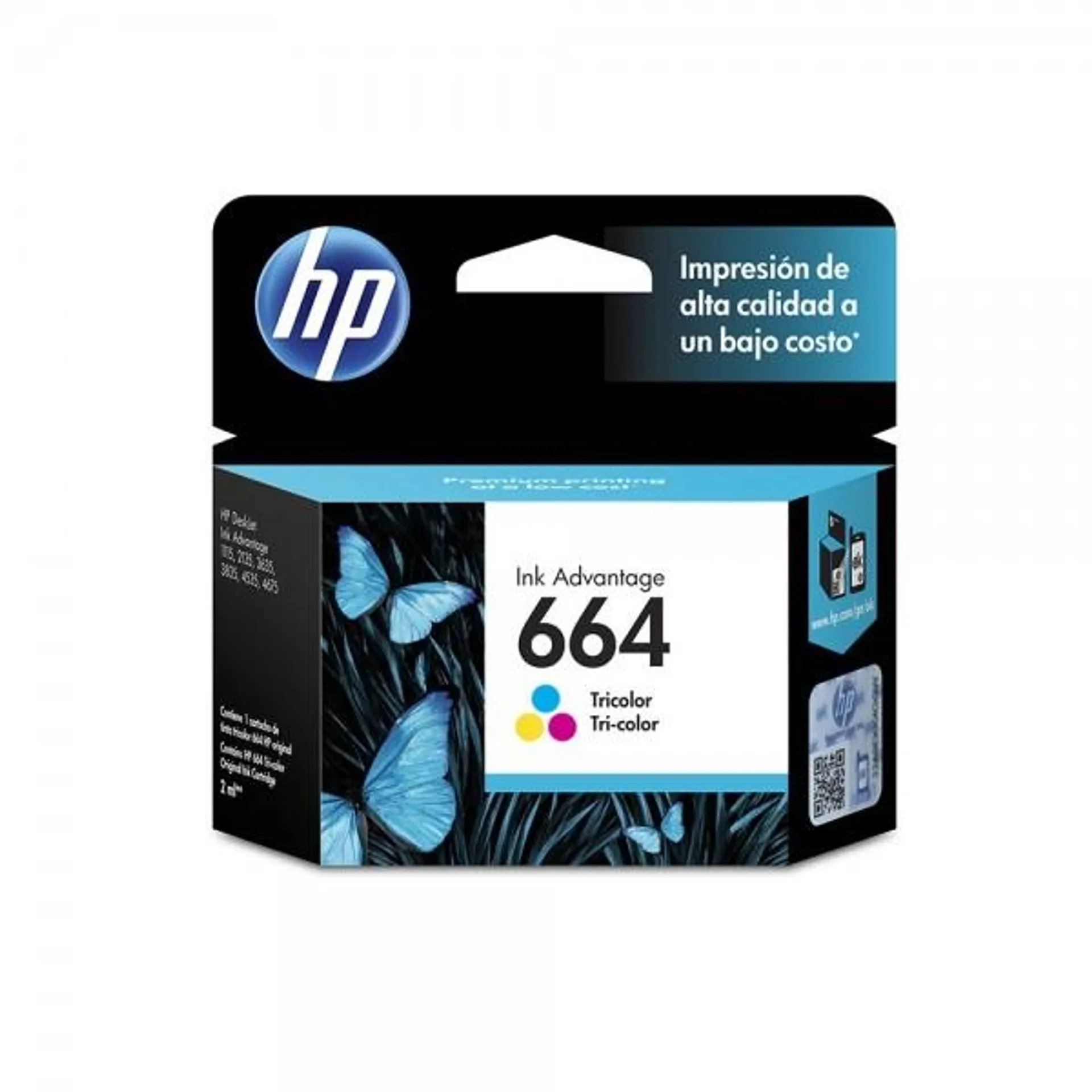 Cartucho de Tinta HP 664 Tricolor Original (F6V28AL)