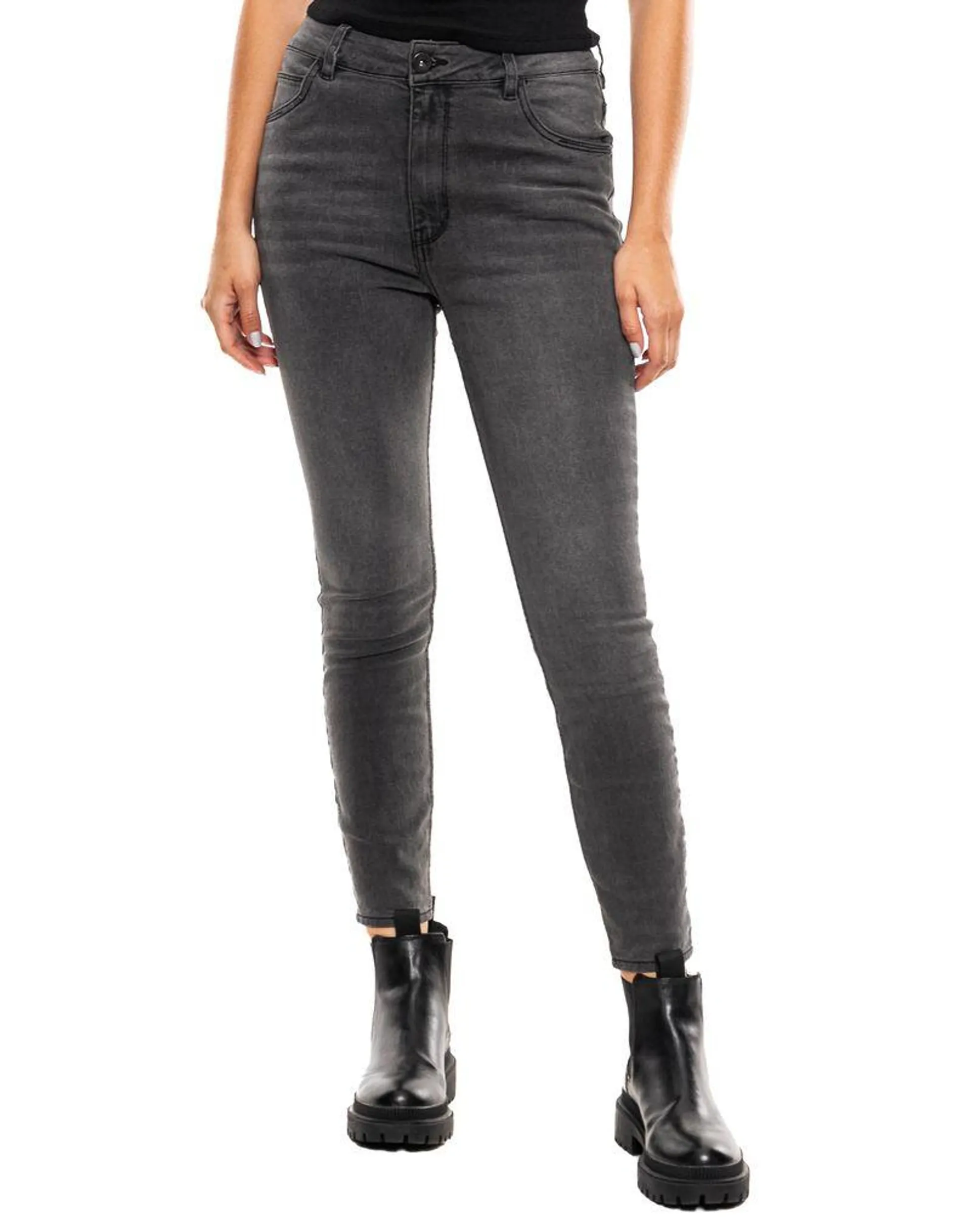 Black Denim High Waist Skinny Fit Jeans