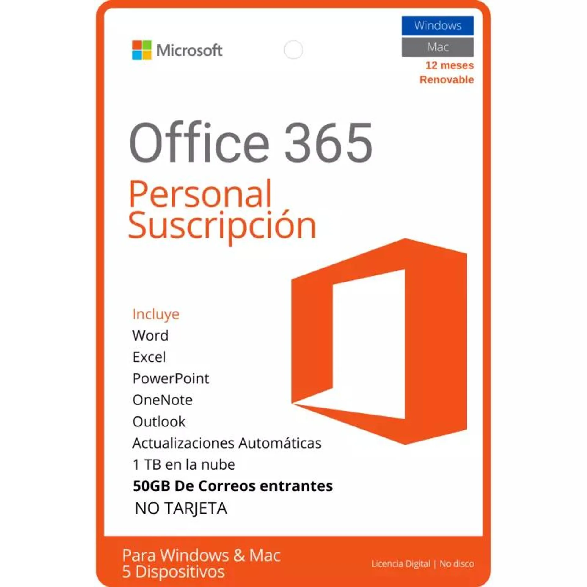 Office 365 12 meses personal