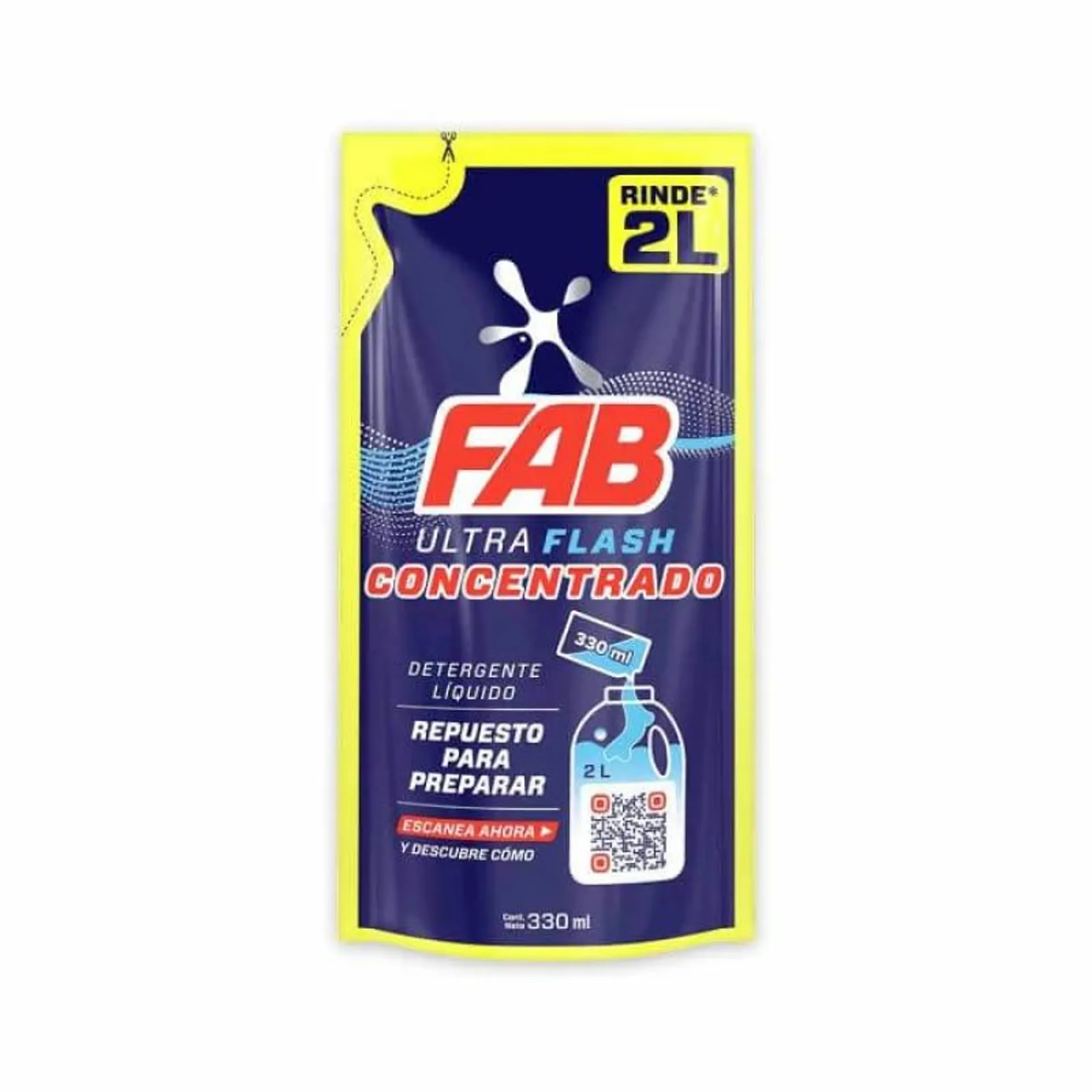 Detergente Fab Ultra Concentrado Líquido x 330 ml