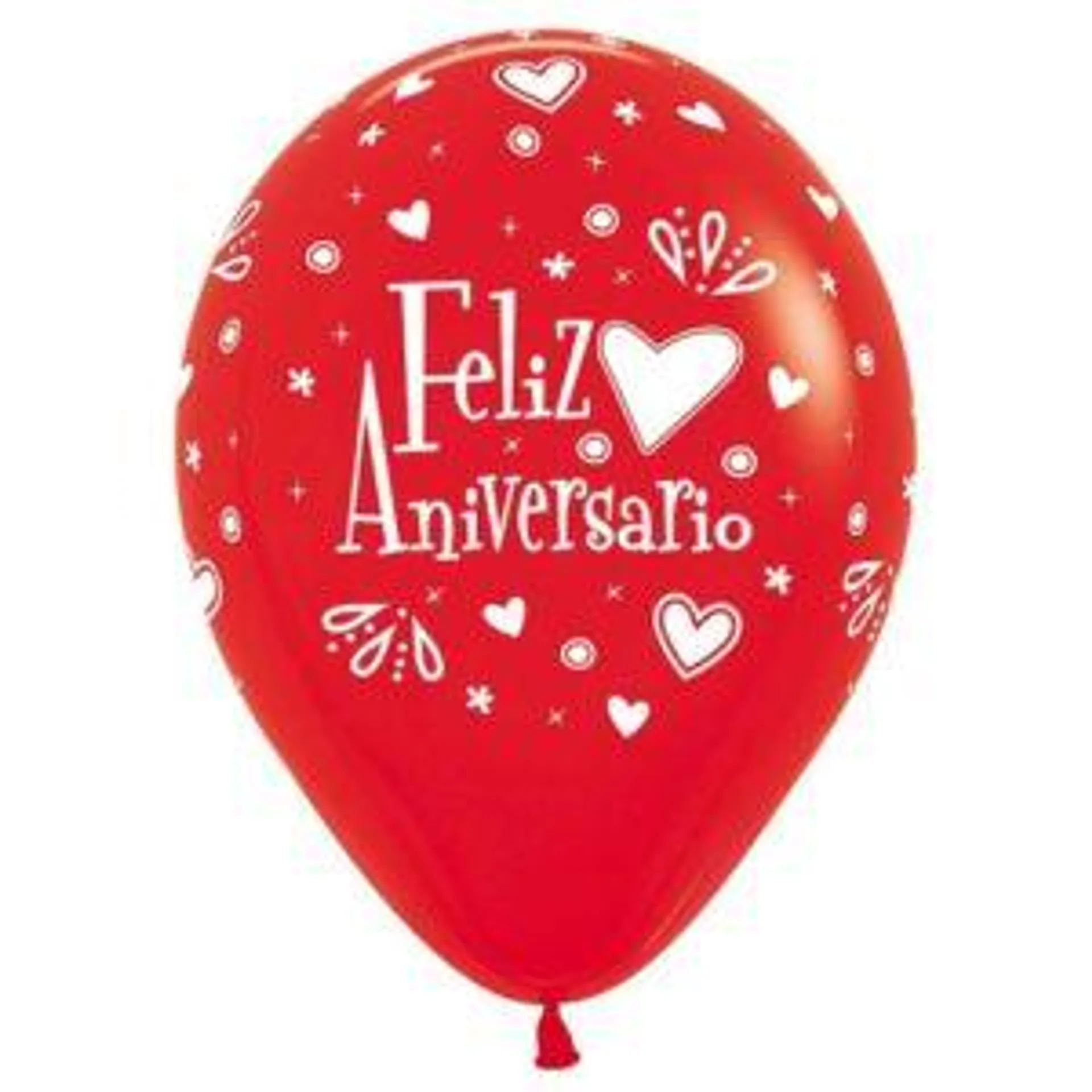 GLOBO ROJO INFINITY ANIVERSARIO FASHION SEMPERTEX