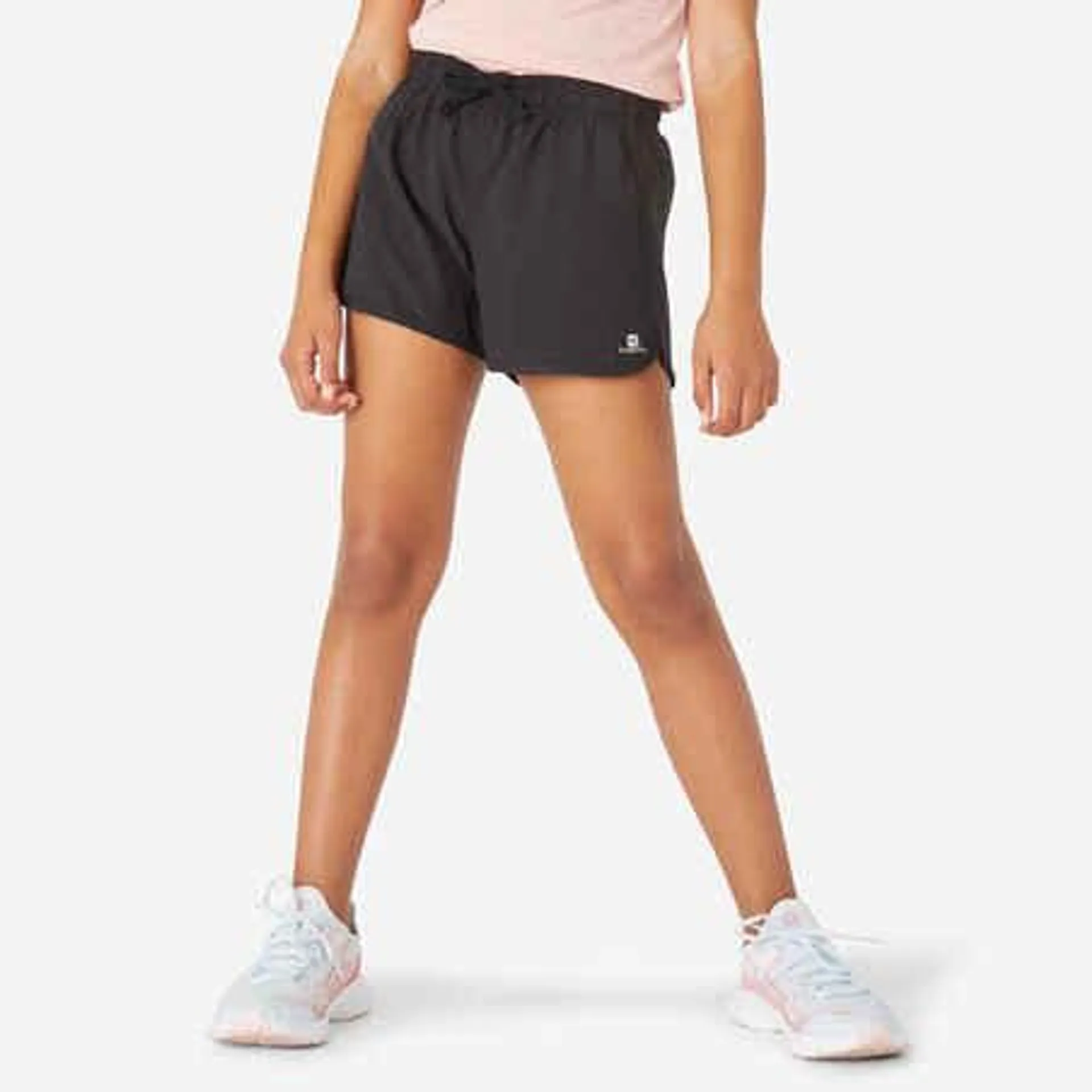 Licra de fitness corta para Niña Domyos 500 negro