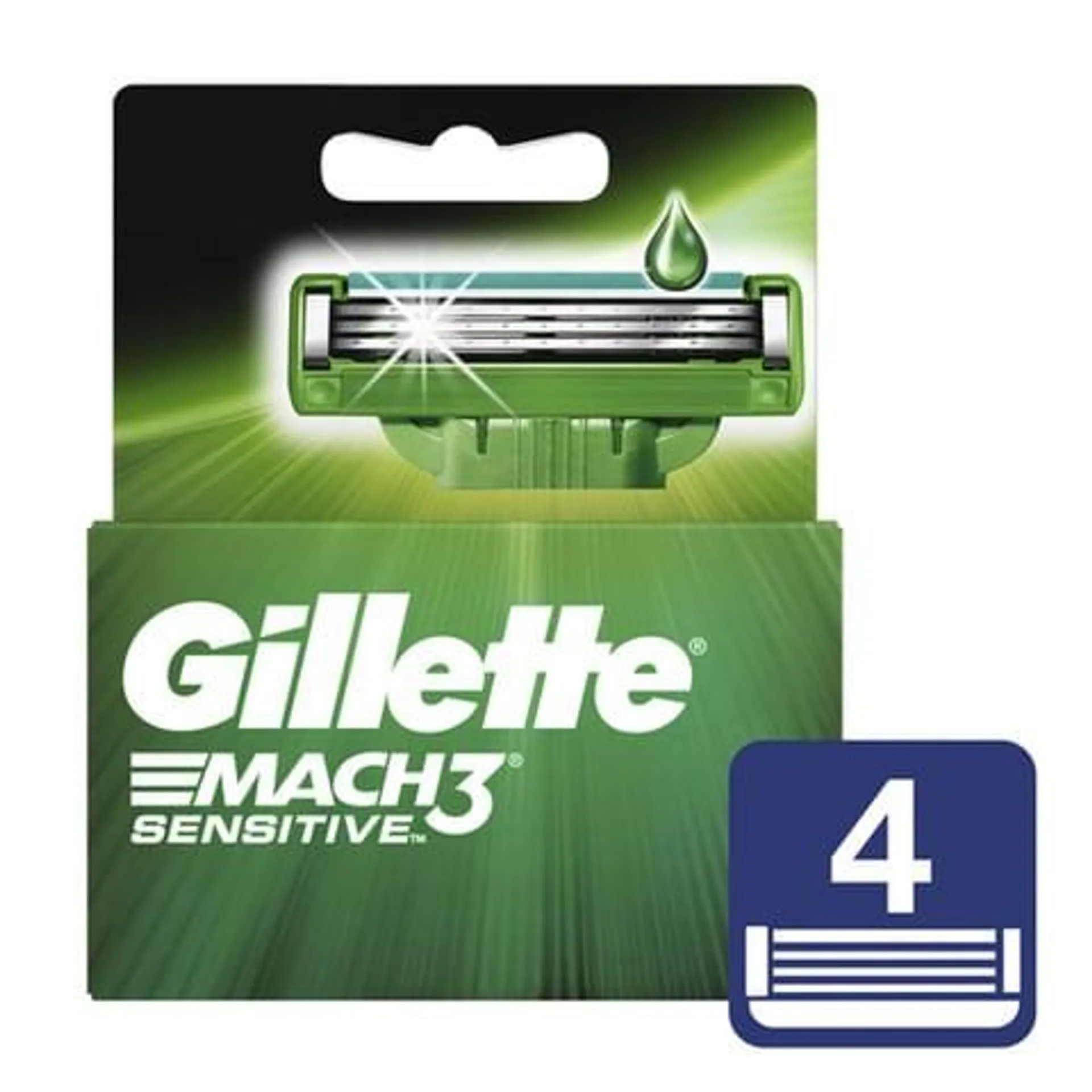 Repuesto Maquina Afeitar Gillette Mach 3 Sensitive X 4 Cartuchos