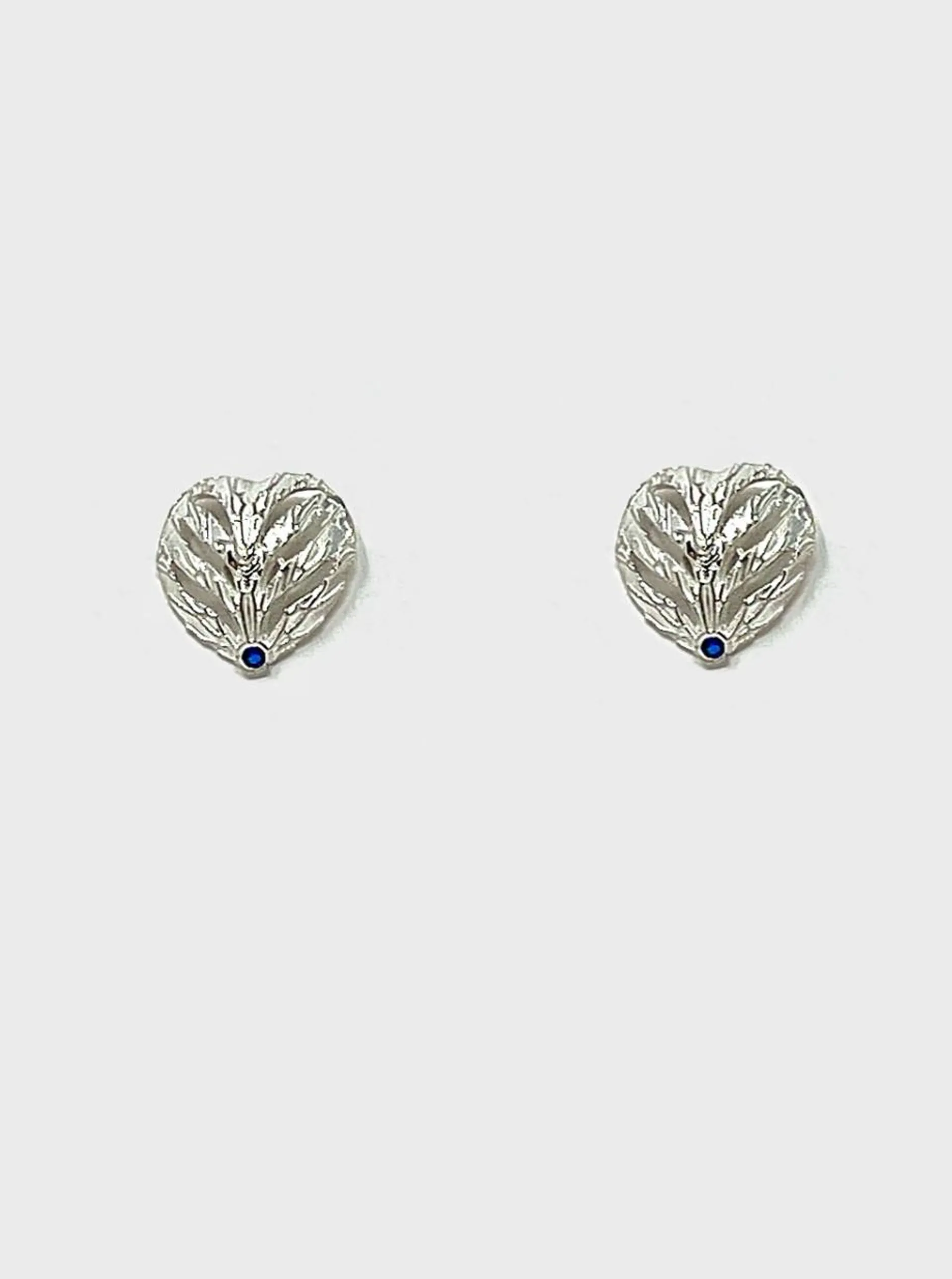 Aretes corazon topo plata