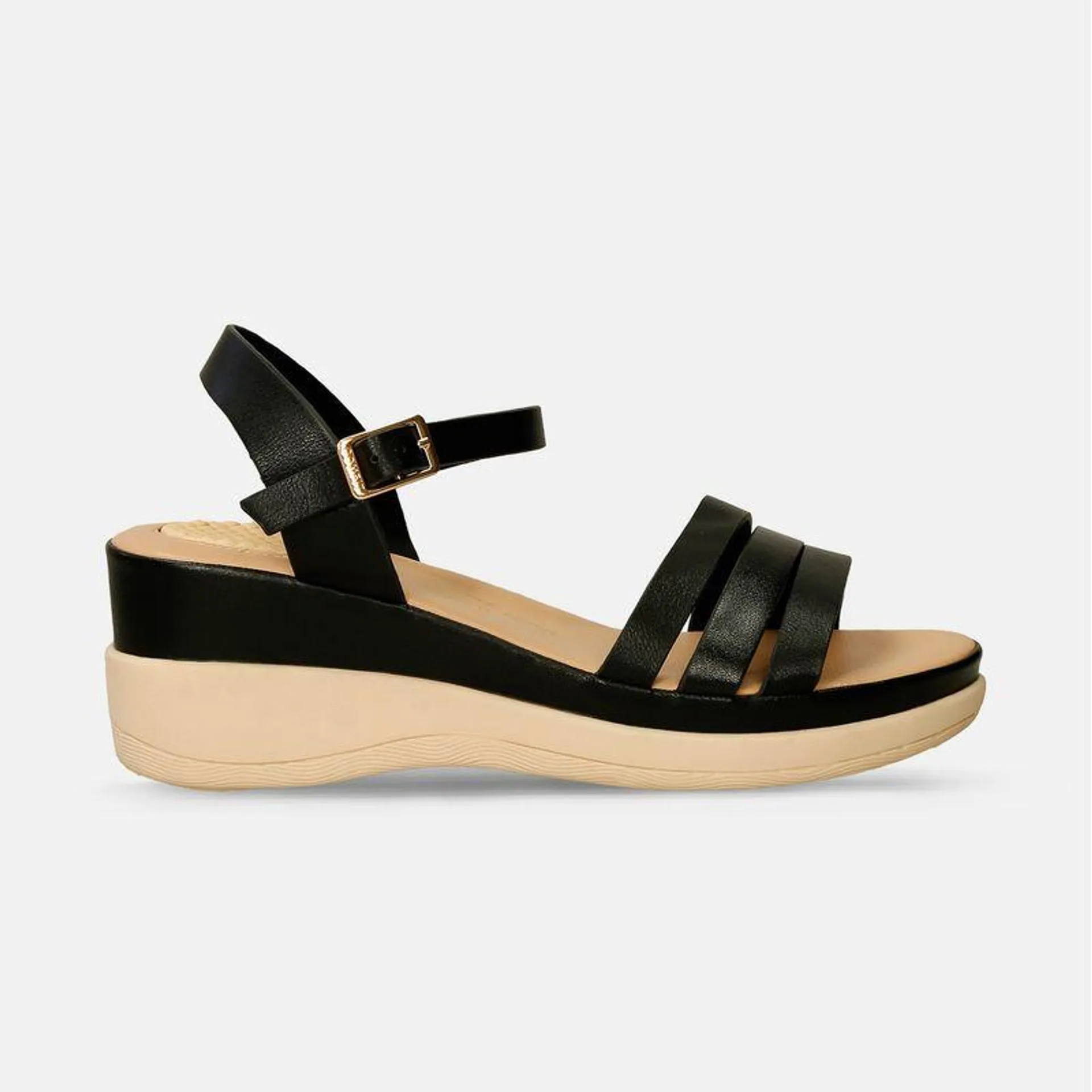 Sandalias Negro Bata Comfit Julia Mujer