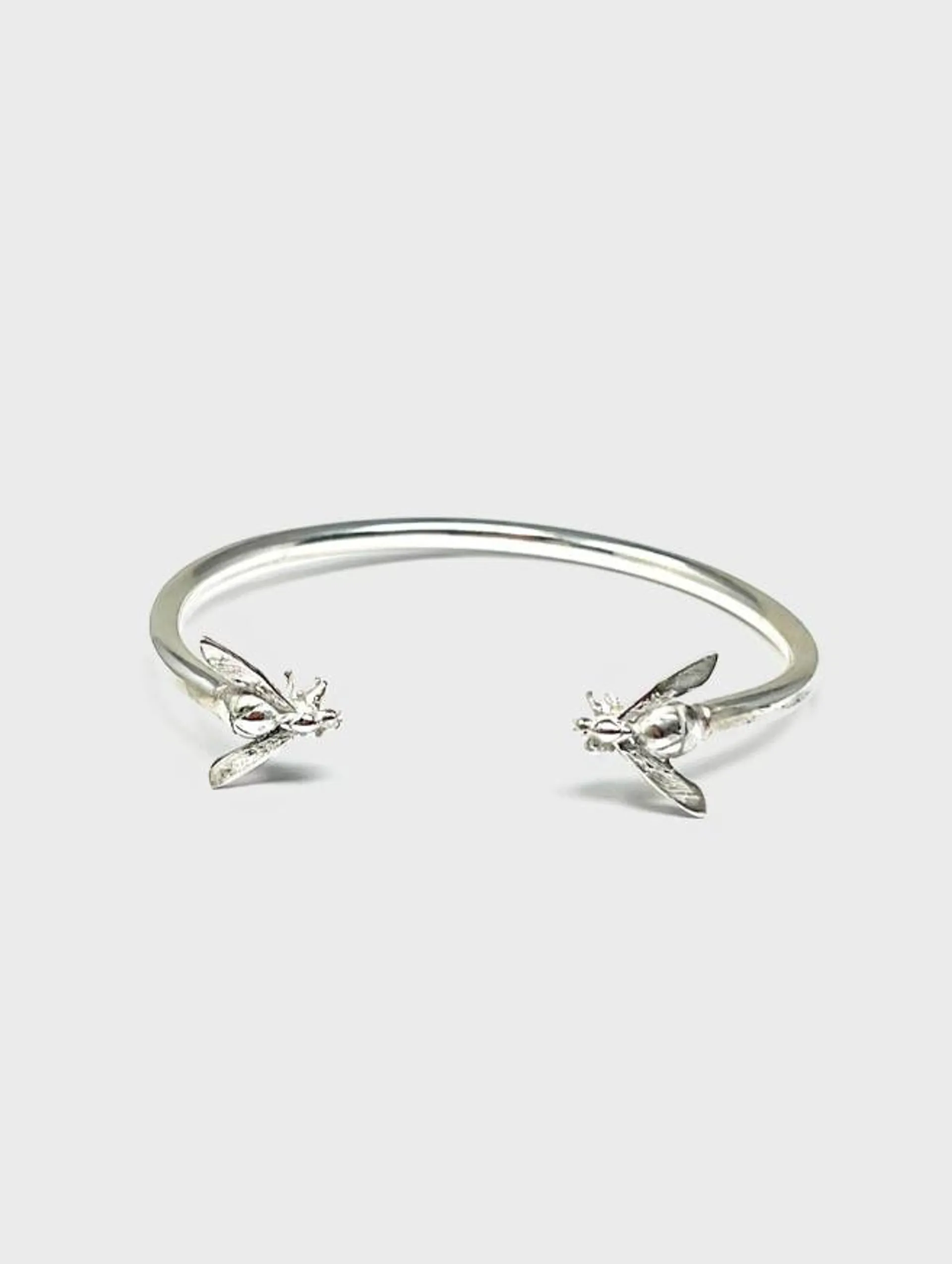 Pulsera de plata doble hormiga mini