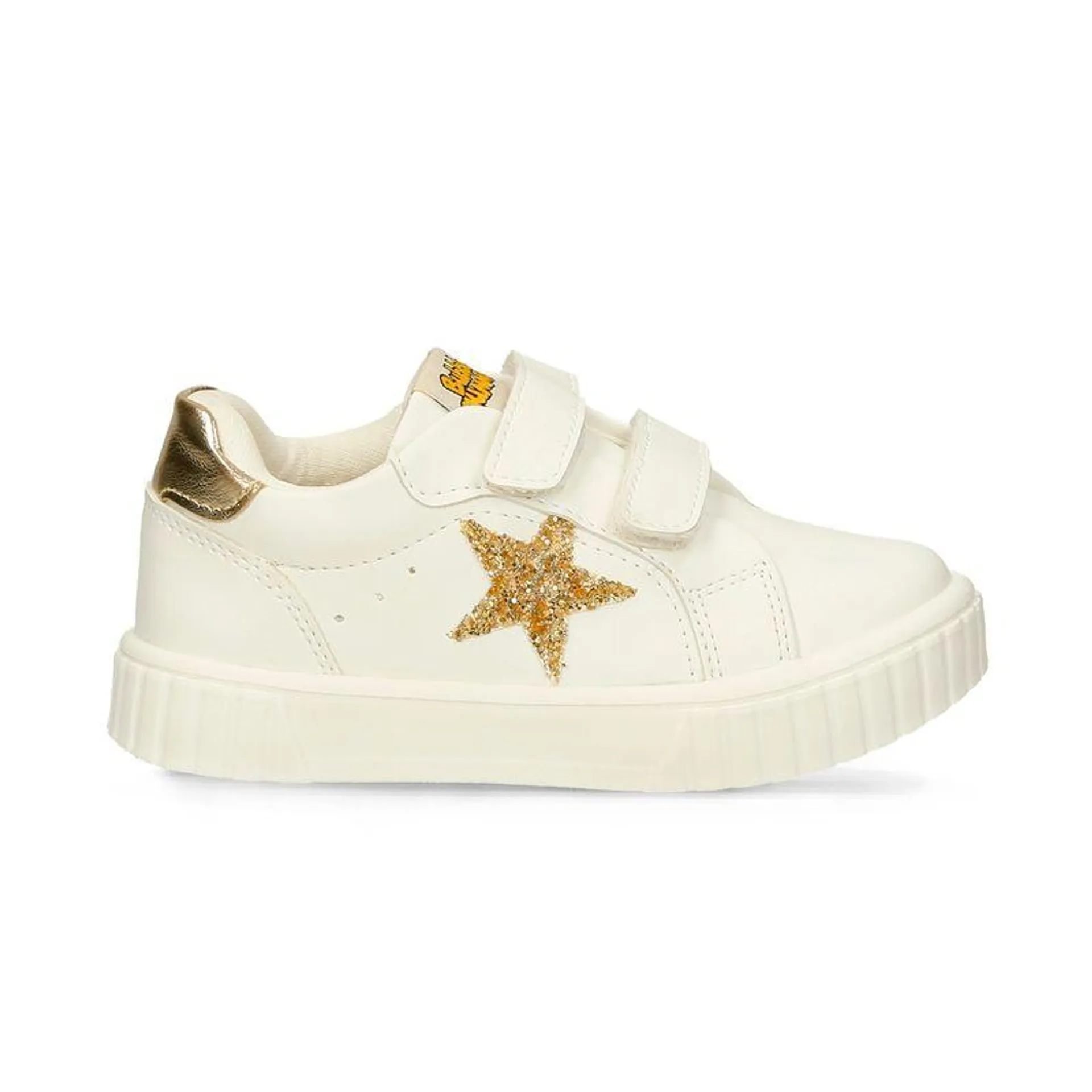 Tenis Casuales Blanco Hueso-Dorado Bubblegummers Quinley Niña