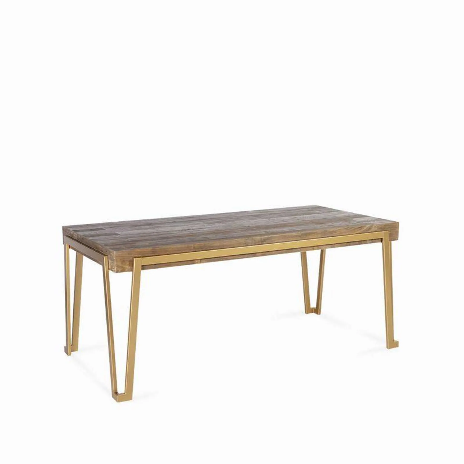 Mesa comed pata dorado alred 77x180x90cm