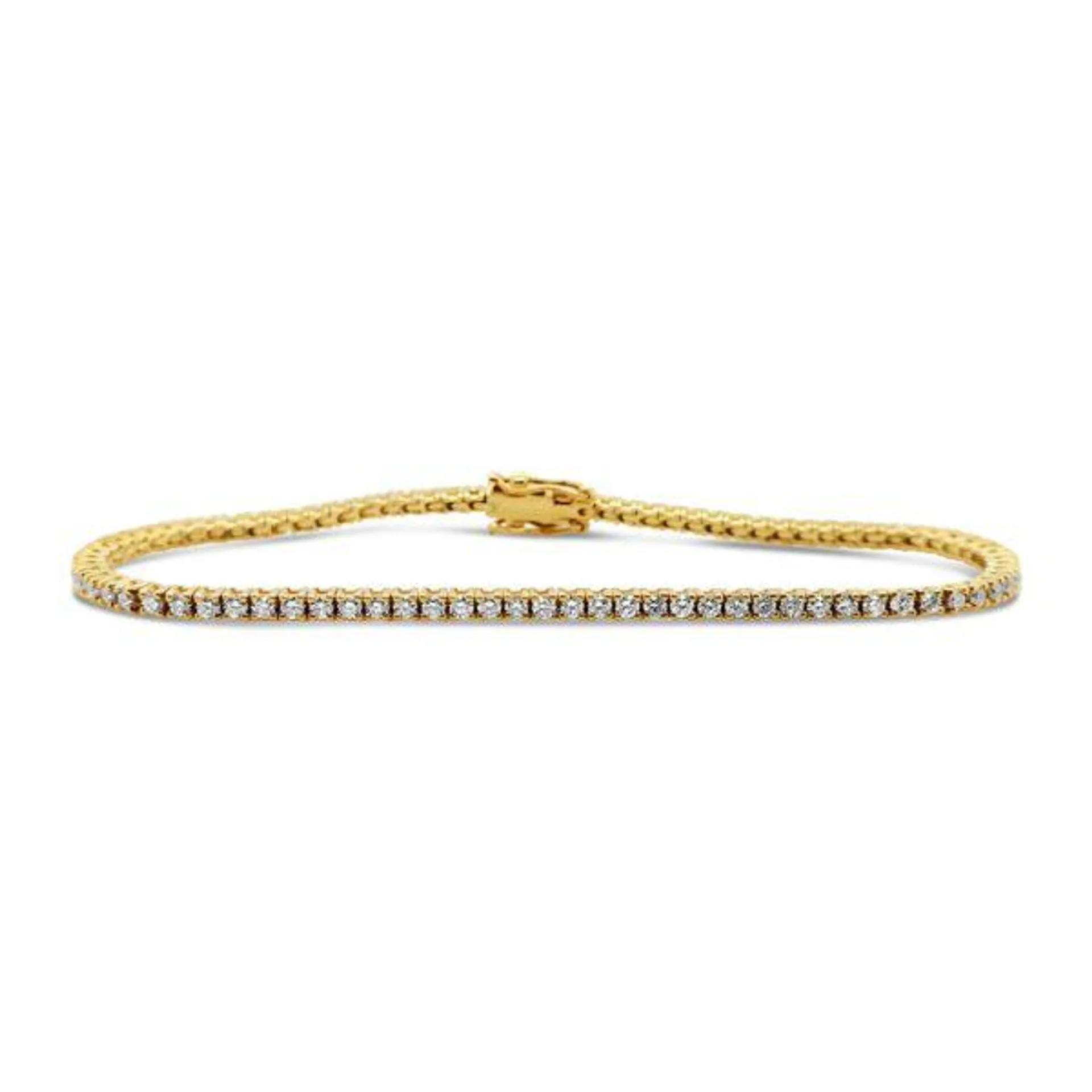 Pulsera tennis de diamantes – oro amarillo