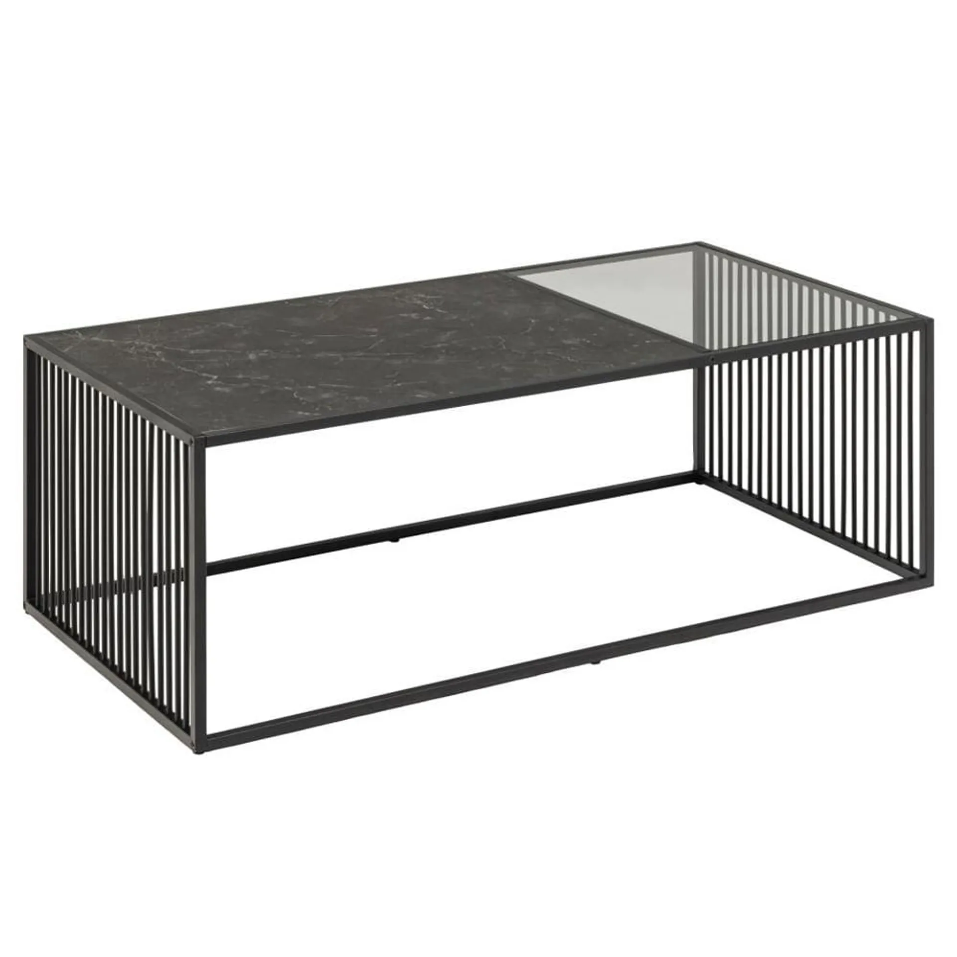 Mesa De Centro String Laminado Negro