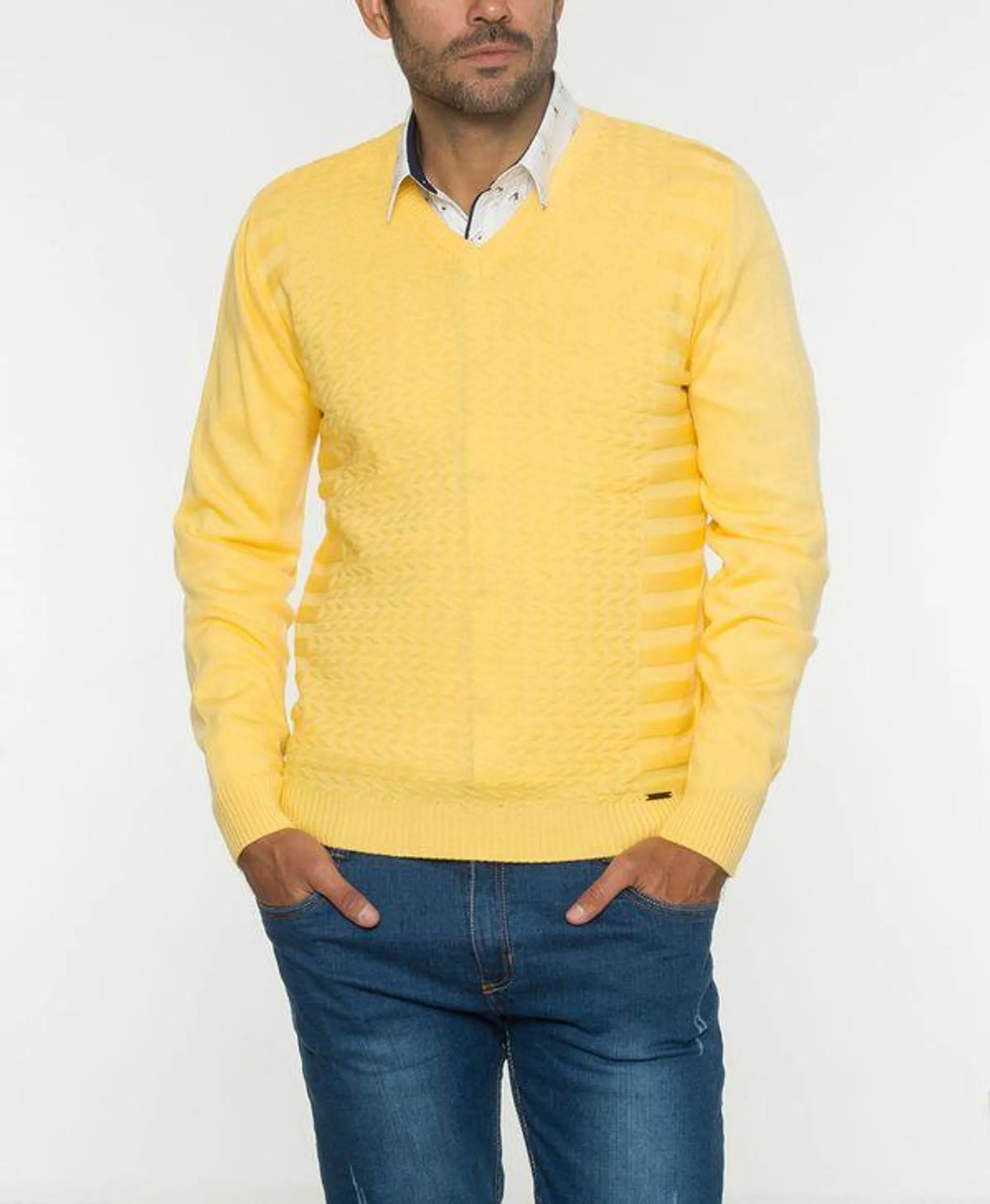 Sweater Cuello V Mowbray Amarillo