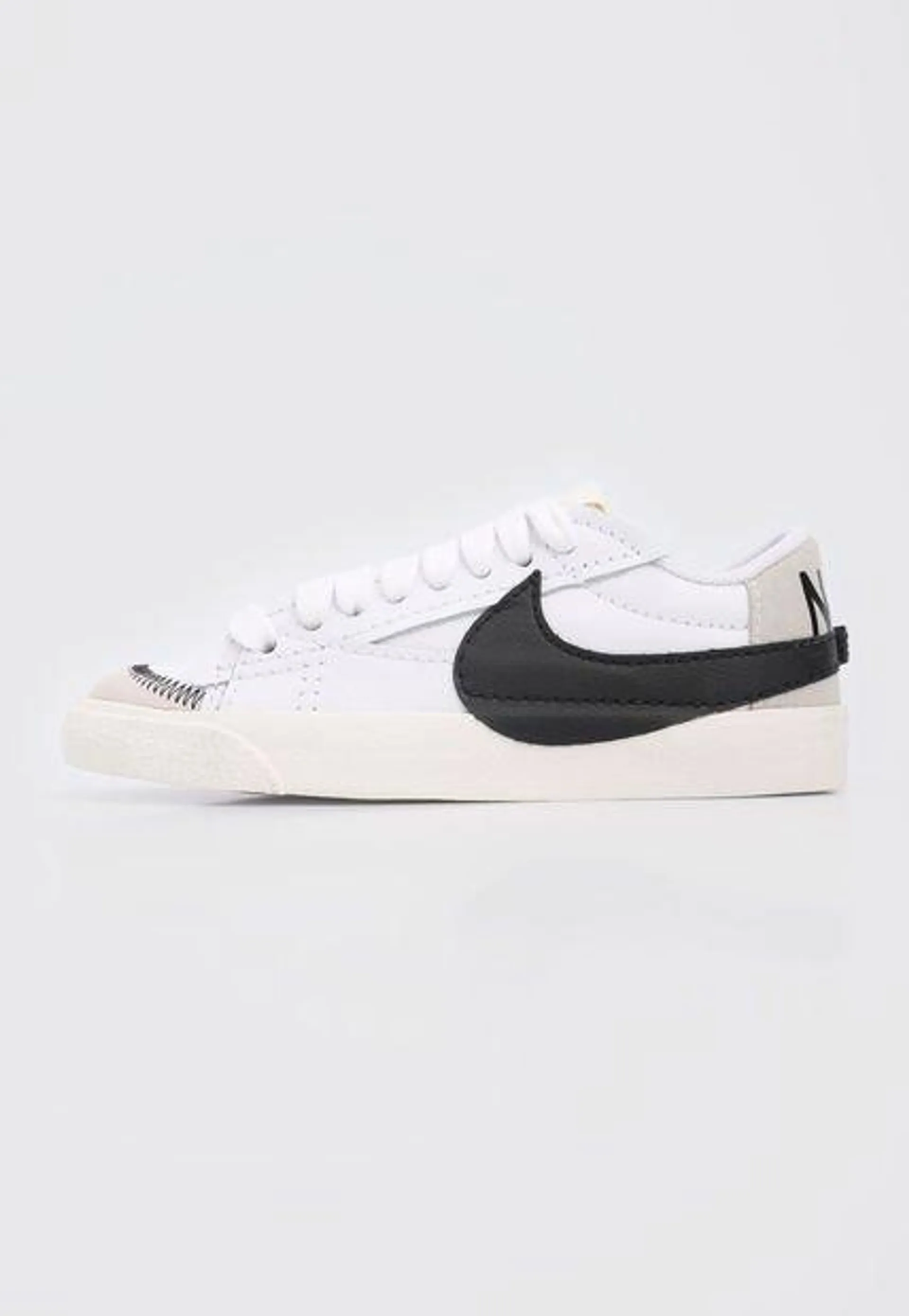 Tenis Lifestyle Blanco-Negro-Amarillo Neón Nike Blazer Low '77 Jumbo