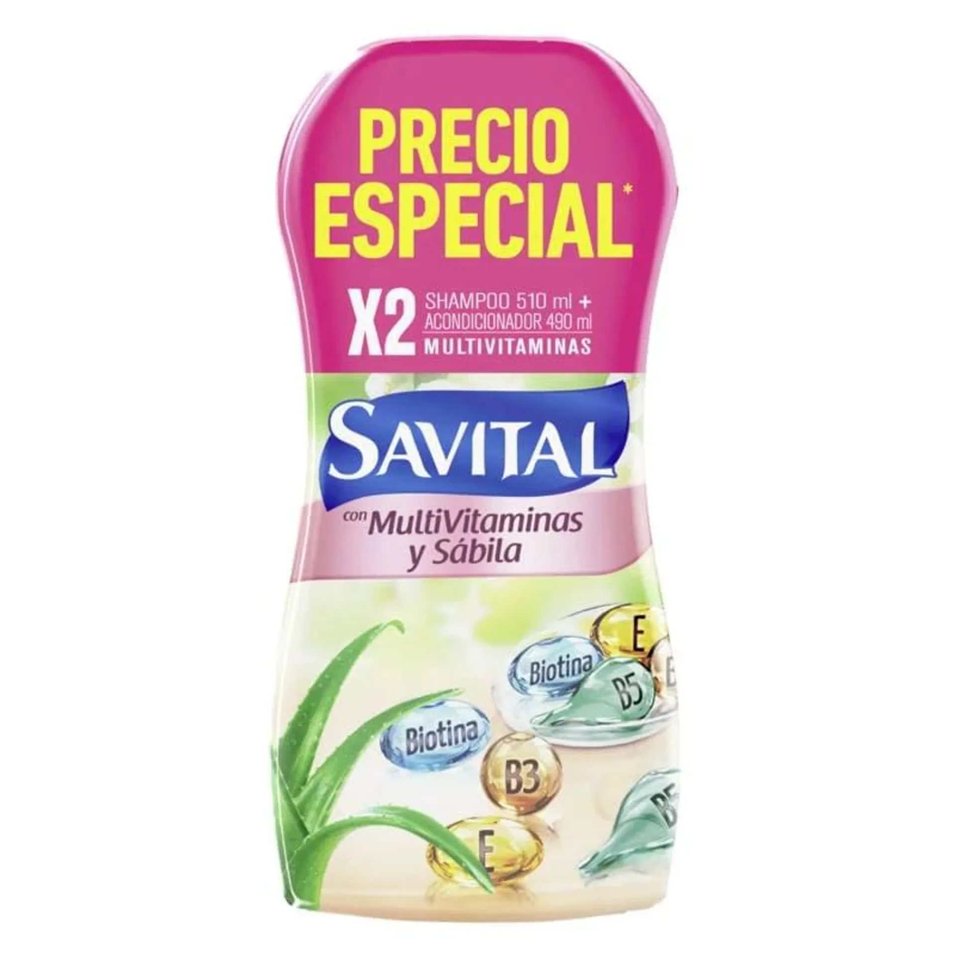 Shampoo Savital Multivitaminas + Acondicionador x 1000 ml