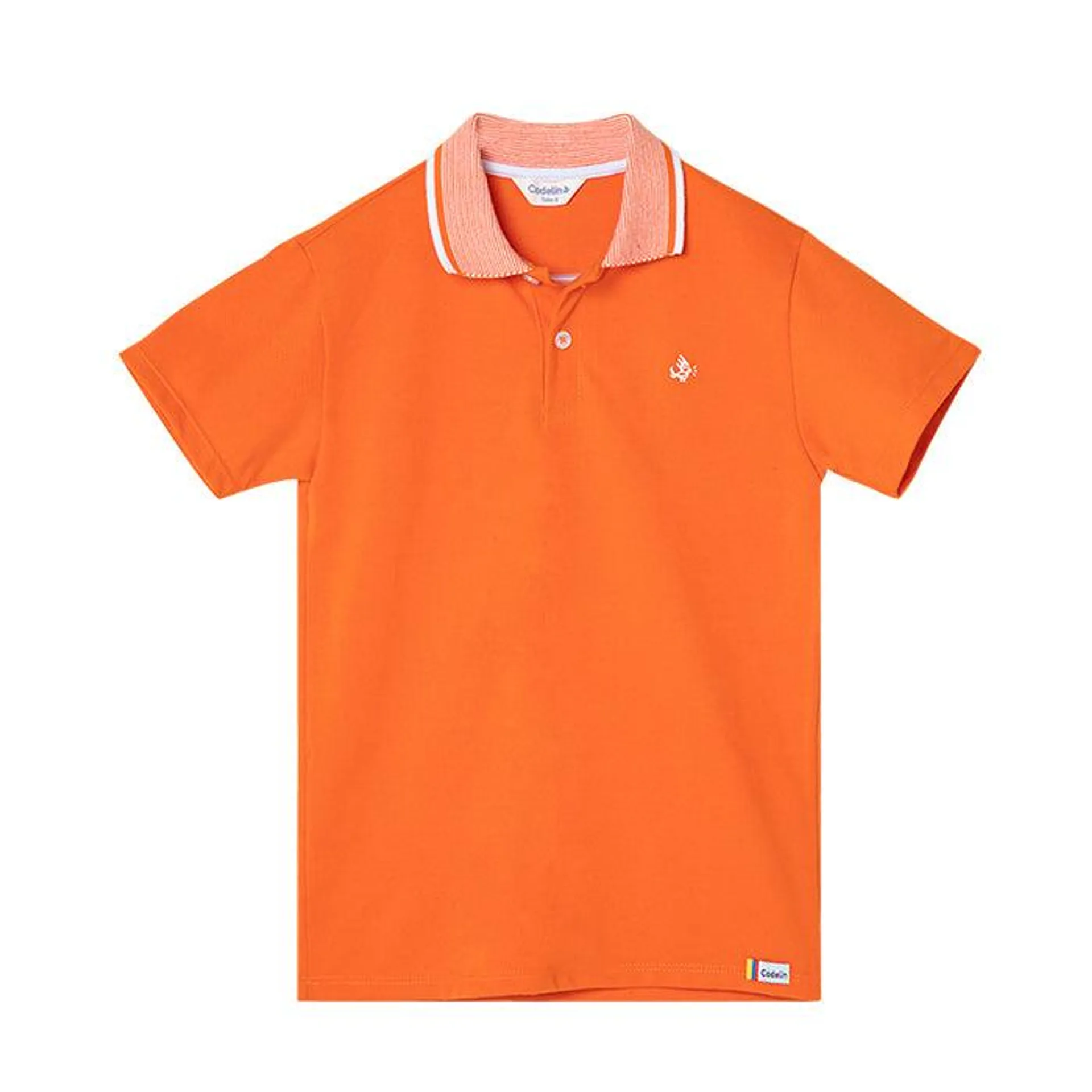 Camiseta polo Alan naranja para niño